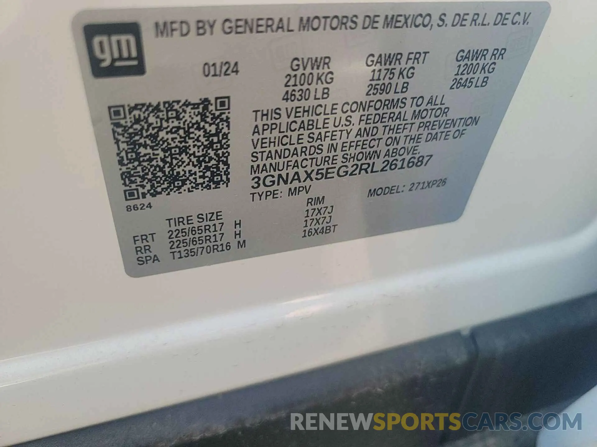 27 Photograph of a damaged car 3GNAX5EG2RL261687 CHEVROLET EQUINOX 2024