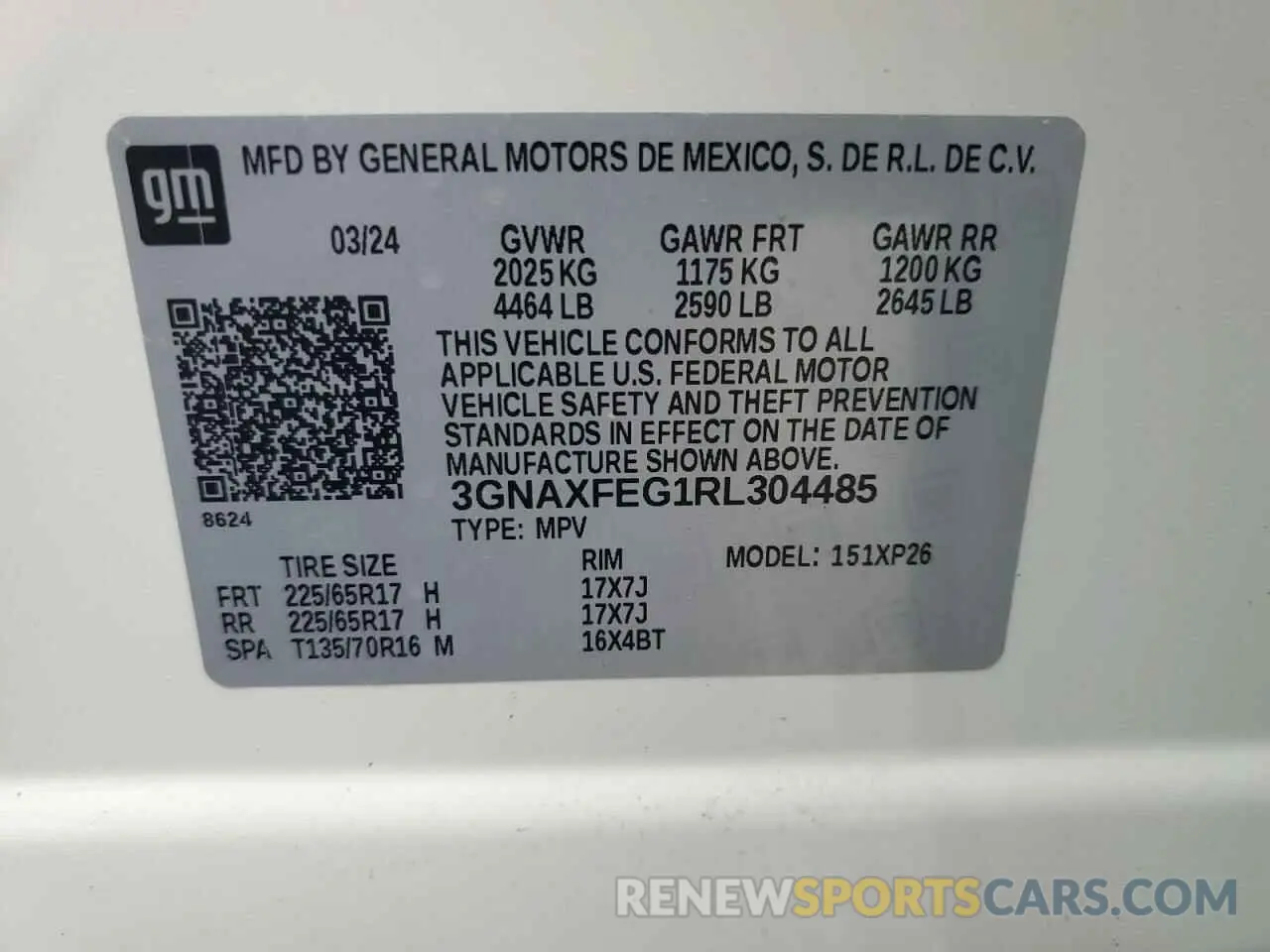 13 Photograph of a damaged car 3GNAXFEG1RL304485 CHEVROLET EQUINOX 2024