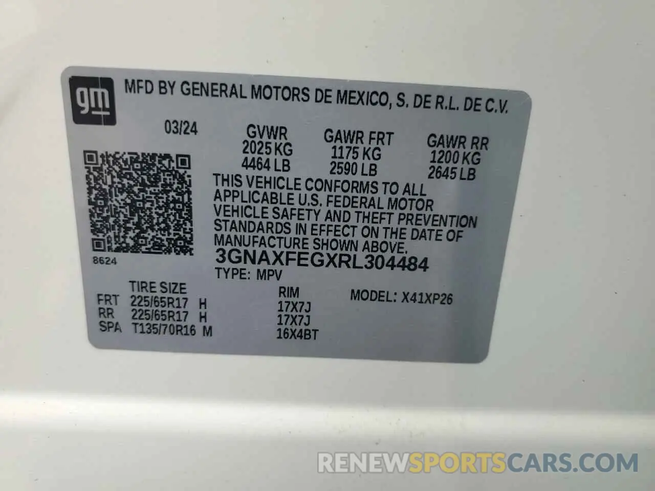 13 Photograph of a damaged car 3GNAXFEGXRL304484 CHEVROLET EQUINOX 2024