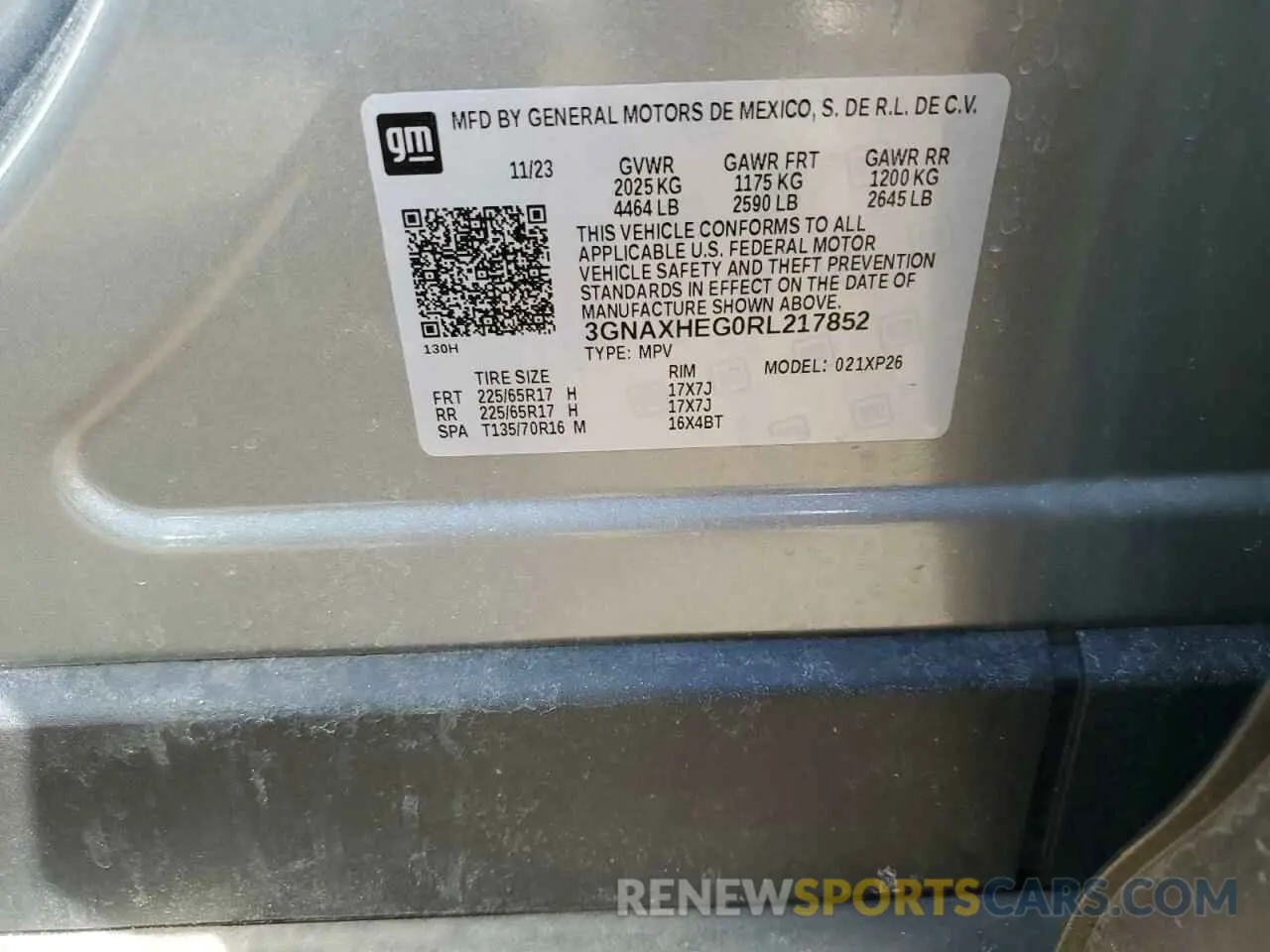 13 Photograph of a damaged car 3GNAXHEG0RL217852 CHEVROLET EQUINOX 2024