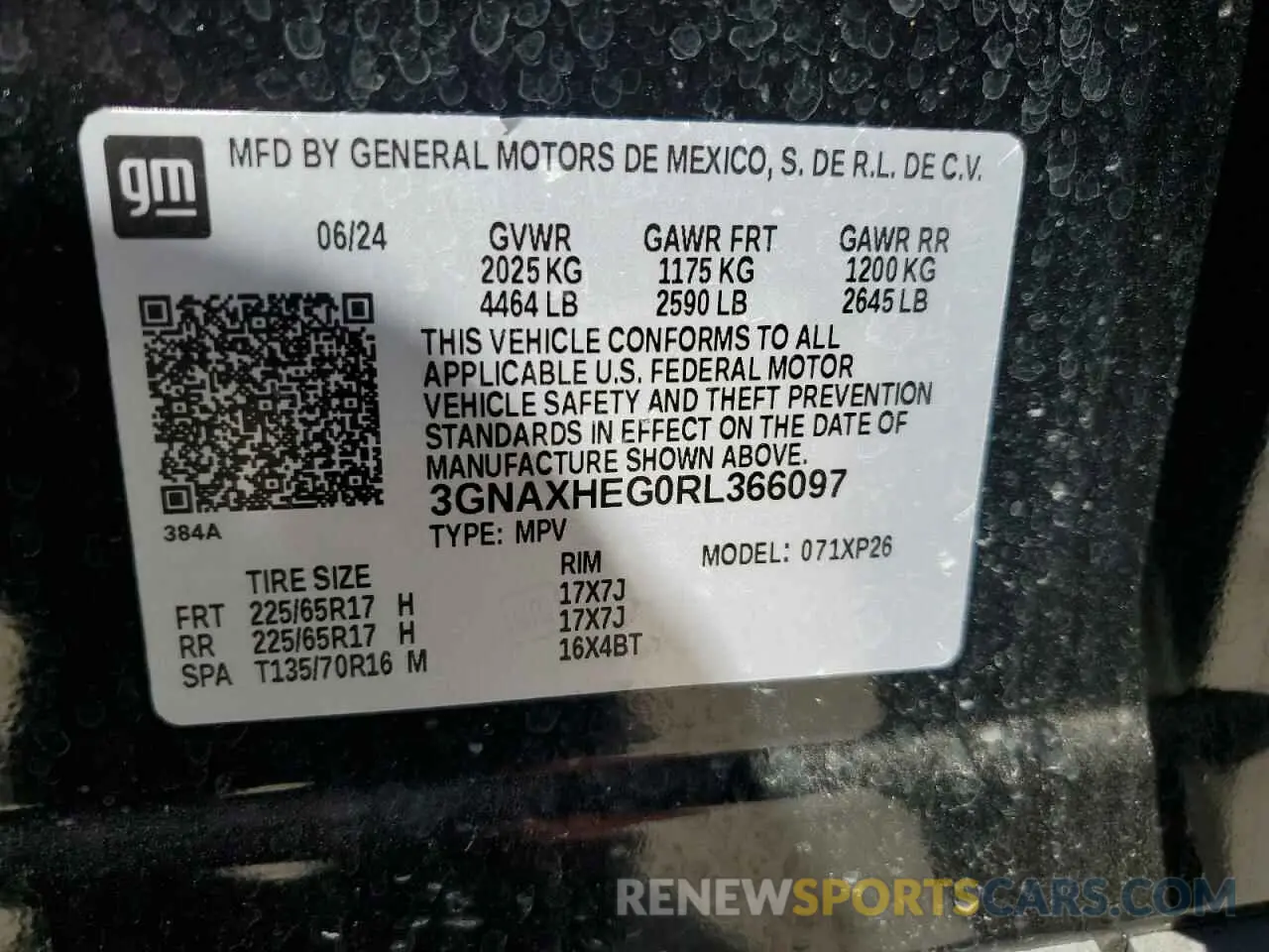 13 Photograph of a damaged car 3GNAXHEG0RL366097 CHEVROLET EQUINOX 2024