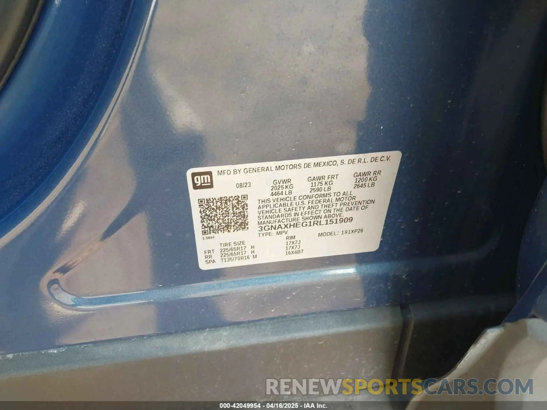 9 Photograph of a damaged car 3GNAXHEG1RL151909 CHEVROLET EQUINOX 2024