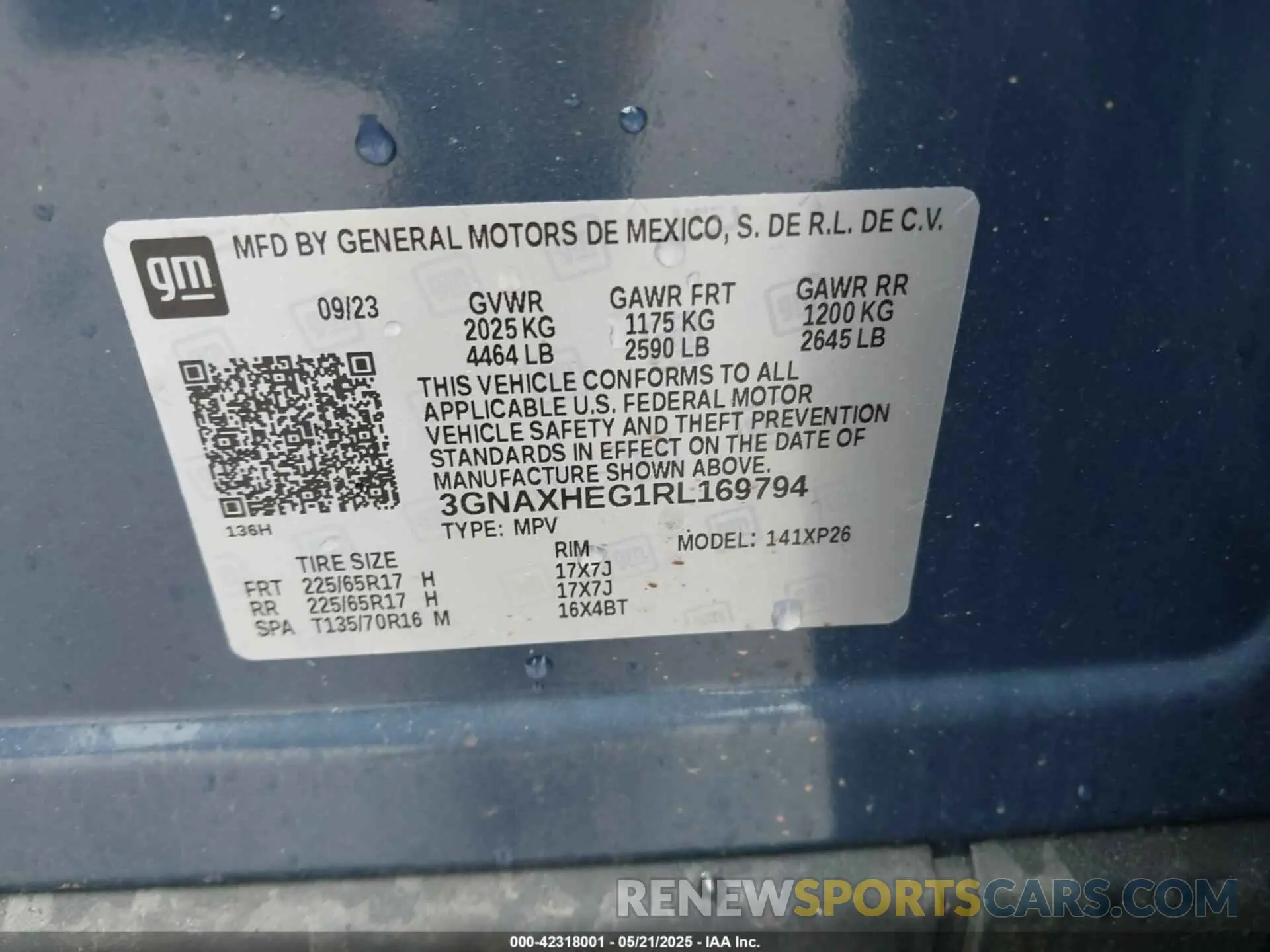 9 Photograph of a damaged car 3GNAXHEG1RL169794 CHEVROLET EQUINOX 2024