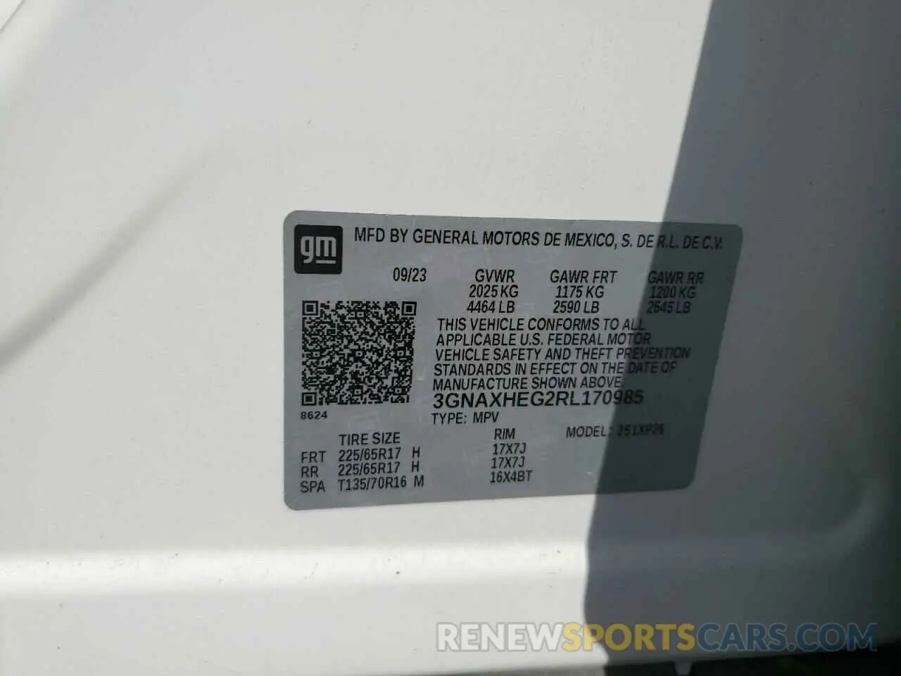 13 Photograph of a damaged car 3GNAXHEG2RL170985 CHEVROLET EQUINOX 2024