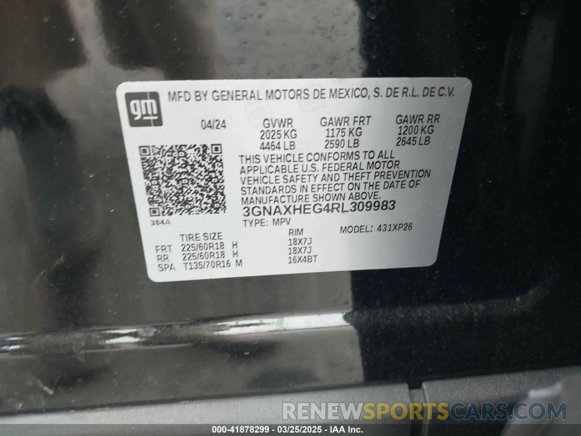 9 Photograph of a damaged car 3GNAXHEG4RL309983 CHEVROLET EQUINOX 2024
