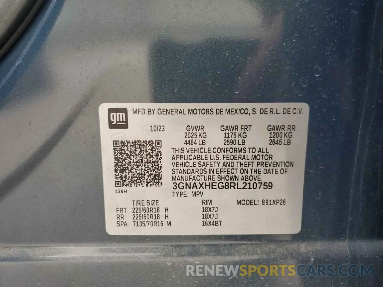 14 Photograph of a damaged car 3GNAXHEG8RL210759 CHEVROLET EQUINOX 2024