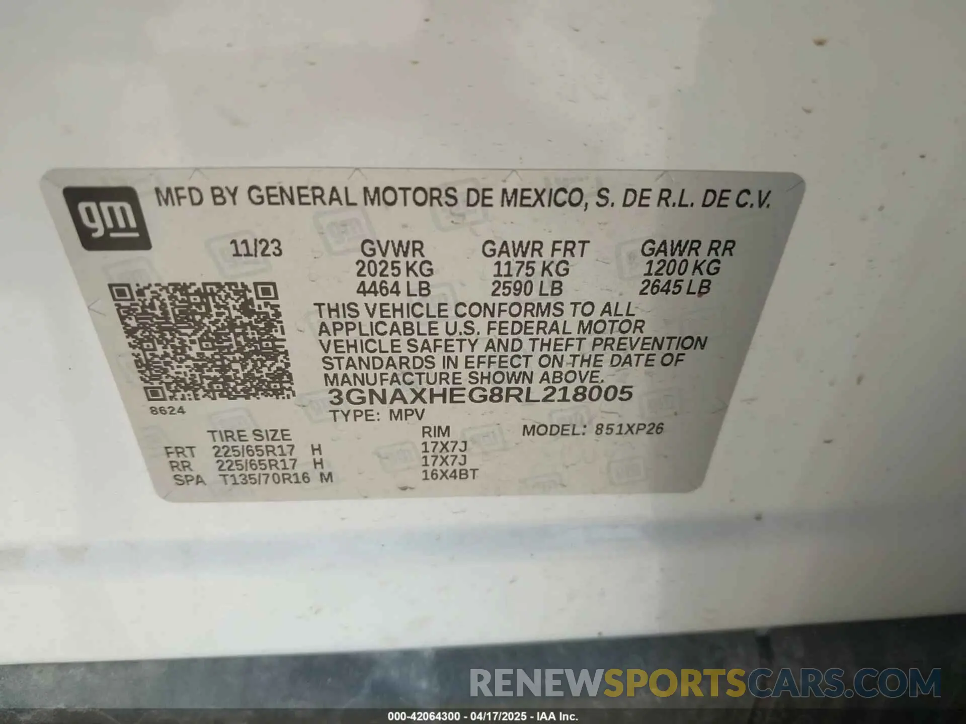 9 Photograph of a damaged car 3GNAXHEG8RL218005 CHEVROLET EQUINOX 2024