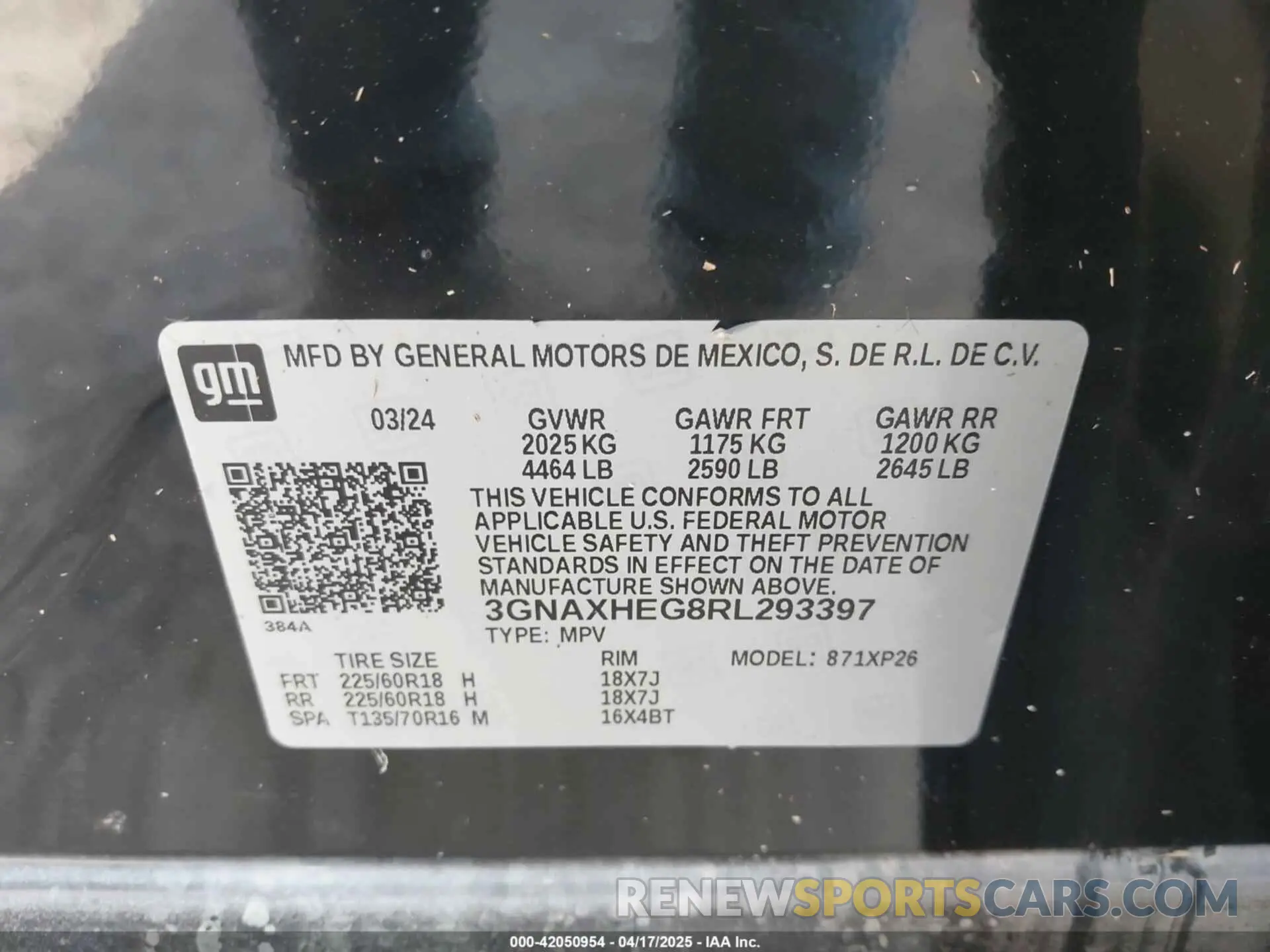 9 Photograph of a damaged car 3GNAXHEG8RL293397 CHEVROLET EQUINOX 2024