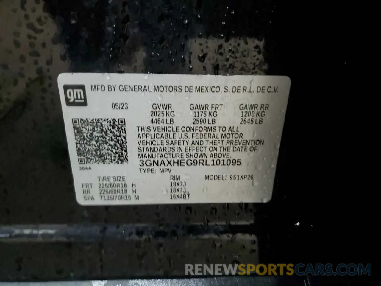 14 Photograph of a damaged car 3GNAXHEG9RL101095 CHEVROLET EQUINOX 2024