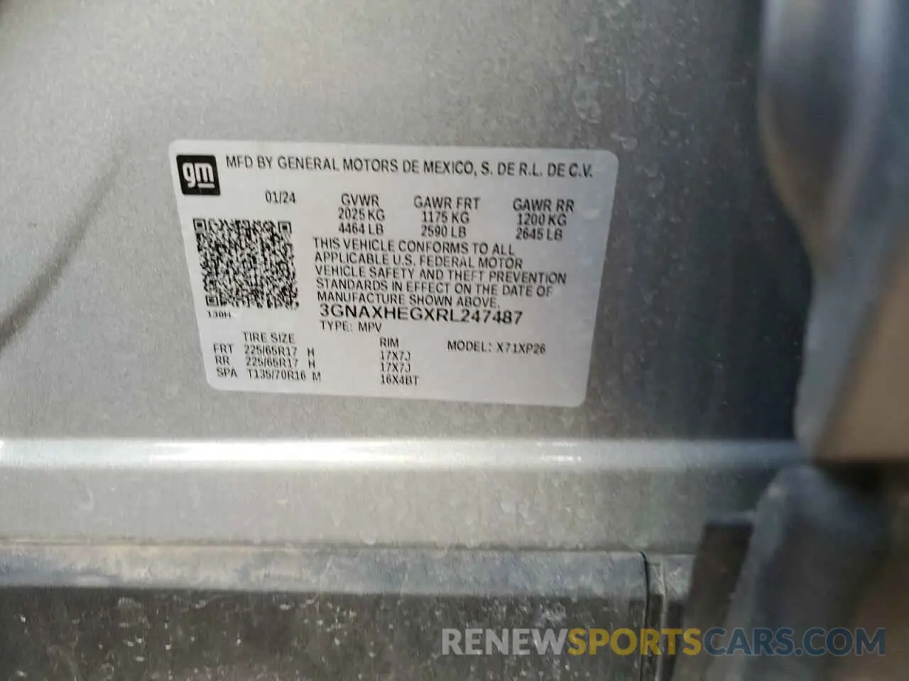 13 Photograph of a damaged car 3GNAXHEGXRL247487 CHEVROLET EQUINOX 2024