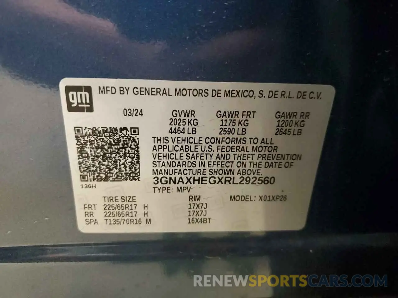 13 Photograph of a damaged car 3GNAXHEGXRL292560 CHEVROLET EQUINOX 2024