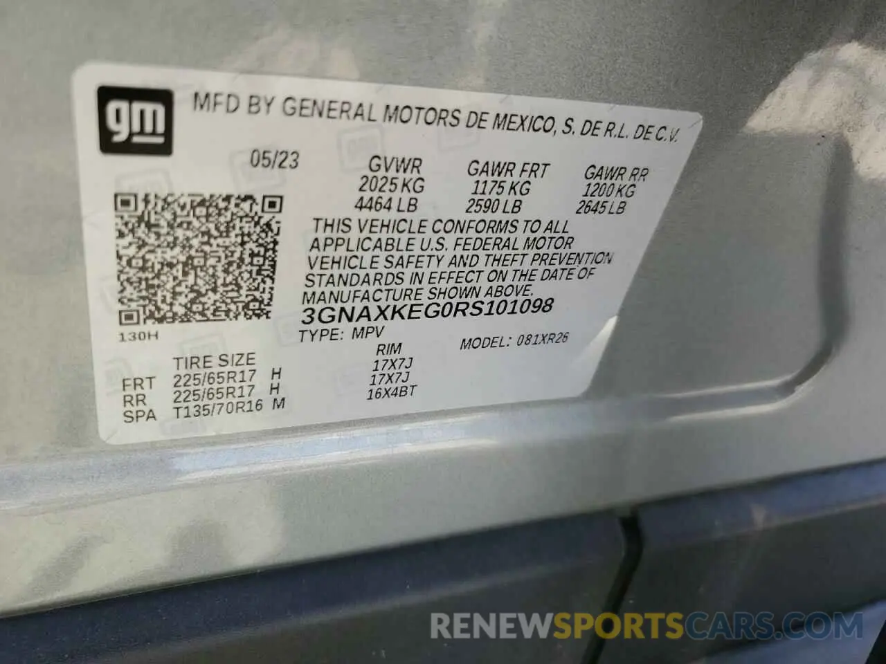 13 Photograph of a damaged car 3GNAXKEG0RS101098 CHEVROLET EQUINOX 2024