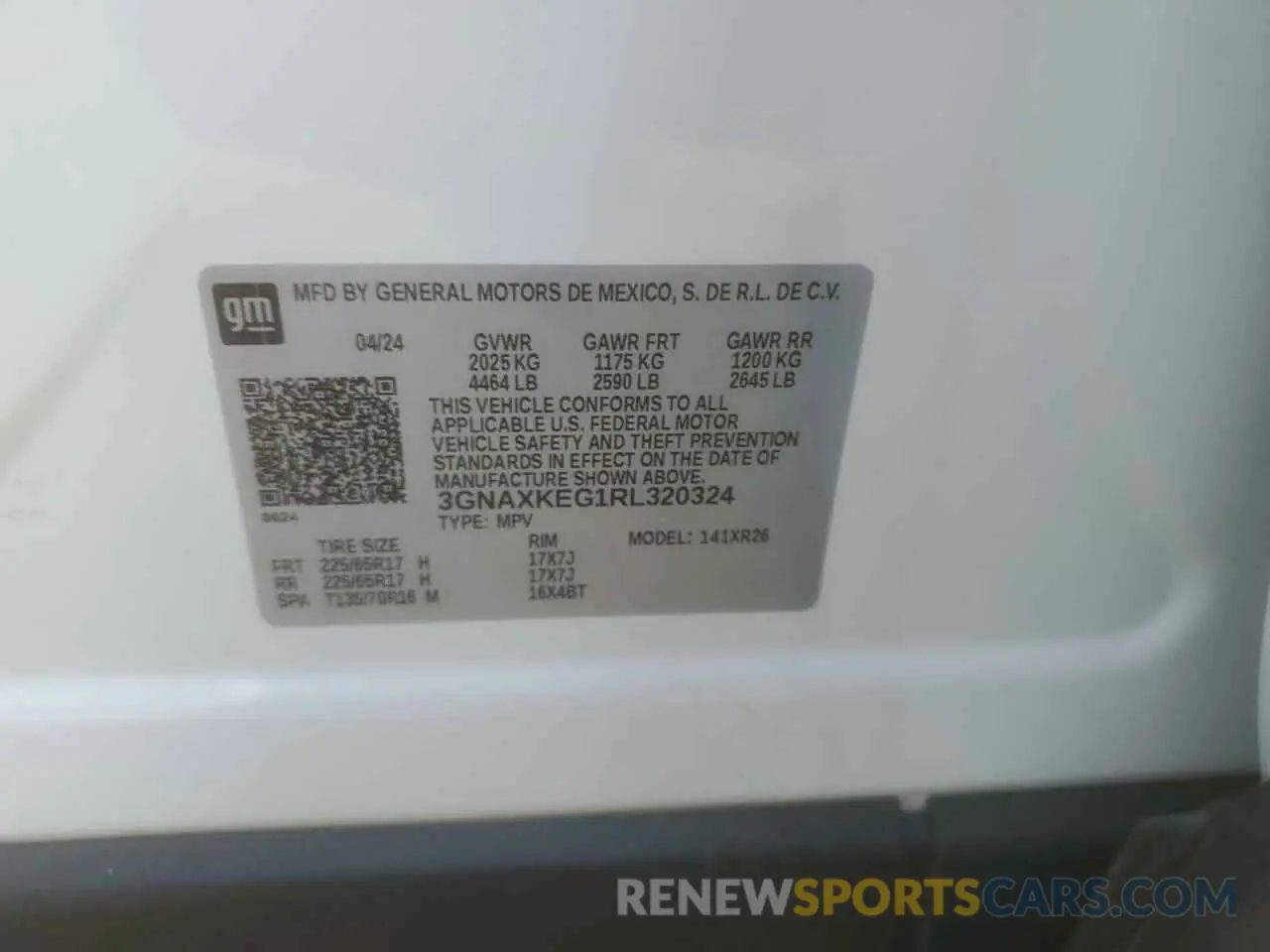 12 Photograph of a damaged car 3GNAXKEG1RL320324 CHEVROLET EQUINOX 2024