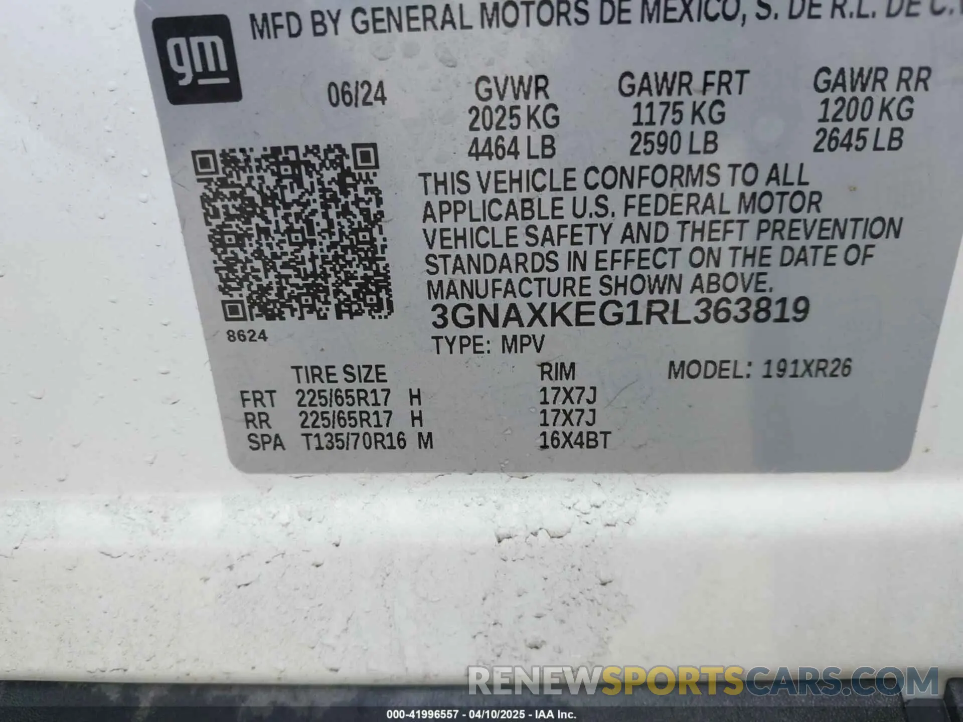 9 Photograph of a damaged car 3GNAXKEG1RL363819 CHEVROLET EQUINOX 2024