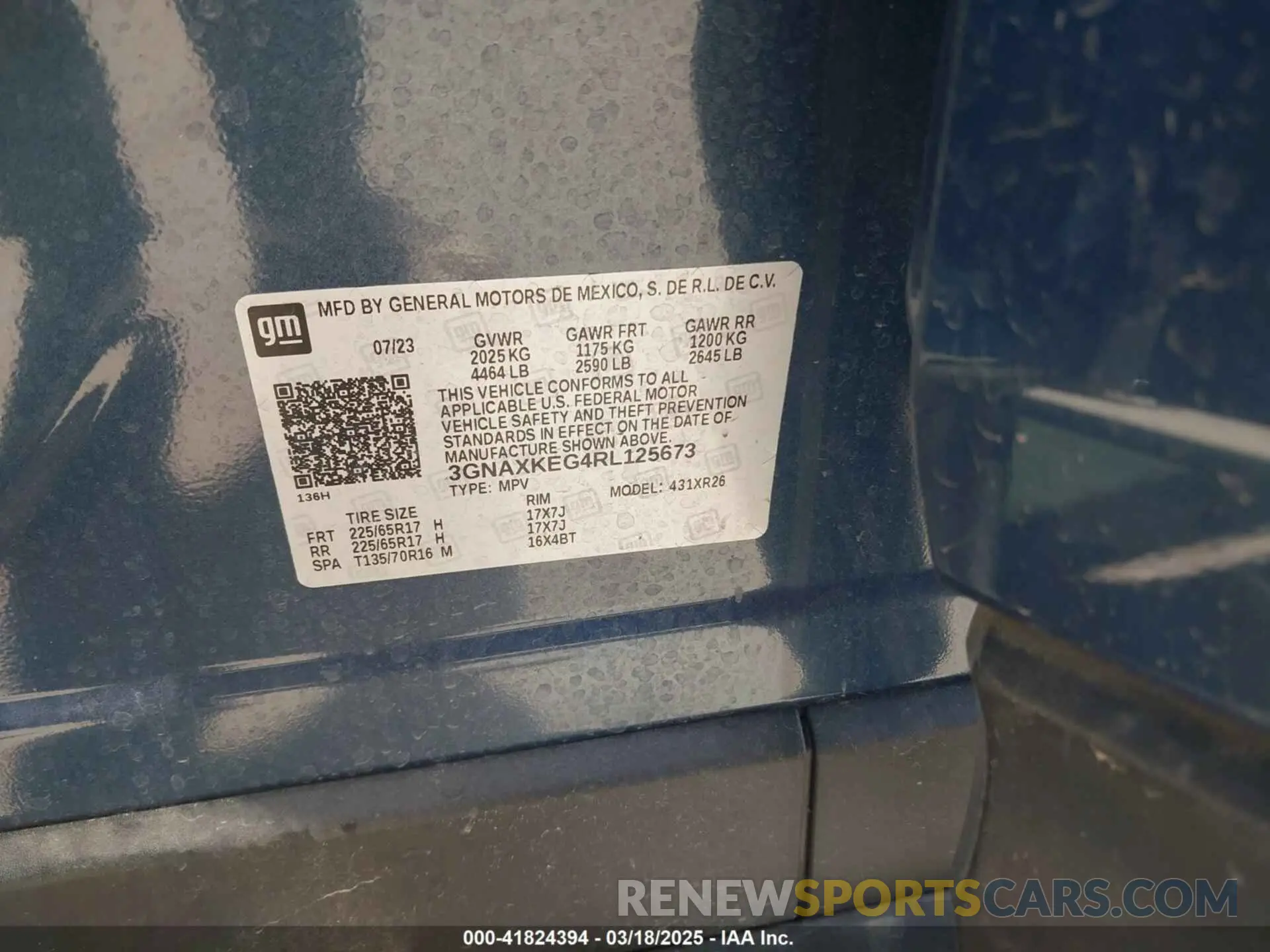 9 Photograph of a damaged car 3GNAXKEG4RL125673 CHEVROLET EQUINOX 2024