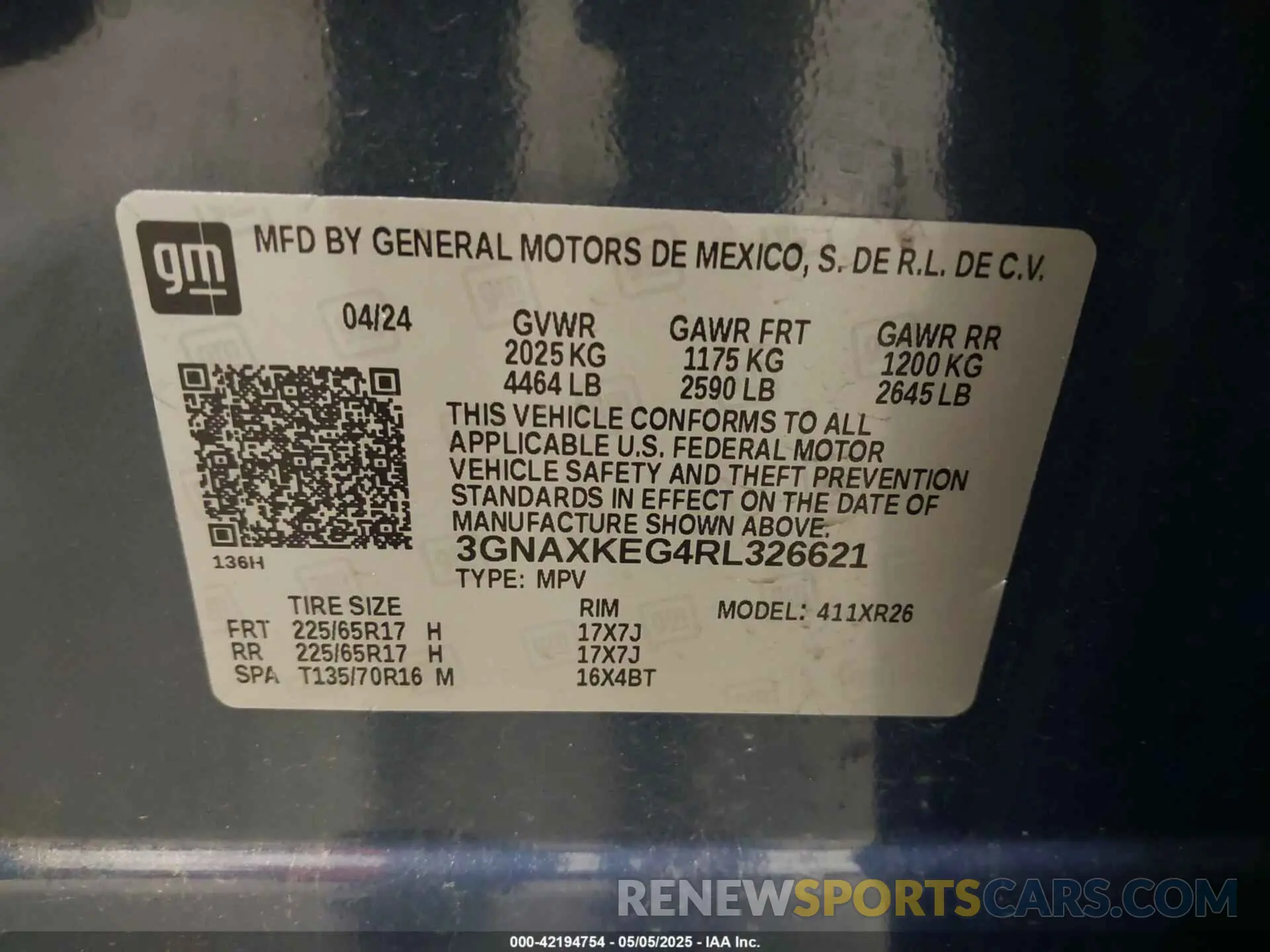 9 Photograph of a damaged car 3GNAXKEG4RL326621 CHEVROLET EQUINOX 2024