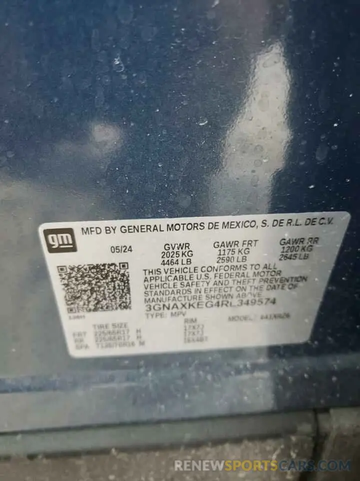 13 Photograph of a damaged car 3GNAXKEG4RL349574 CHEVROLET EQUINOX 2024