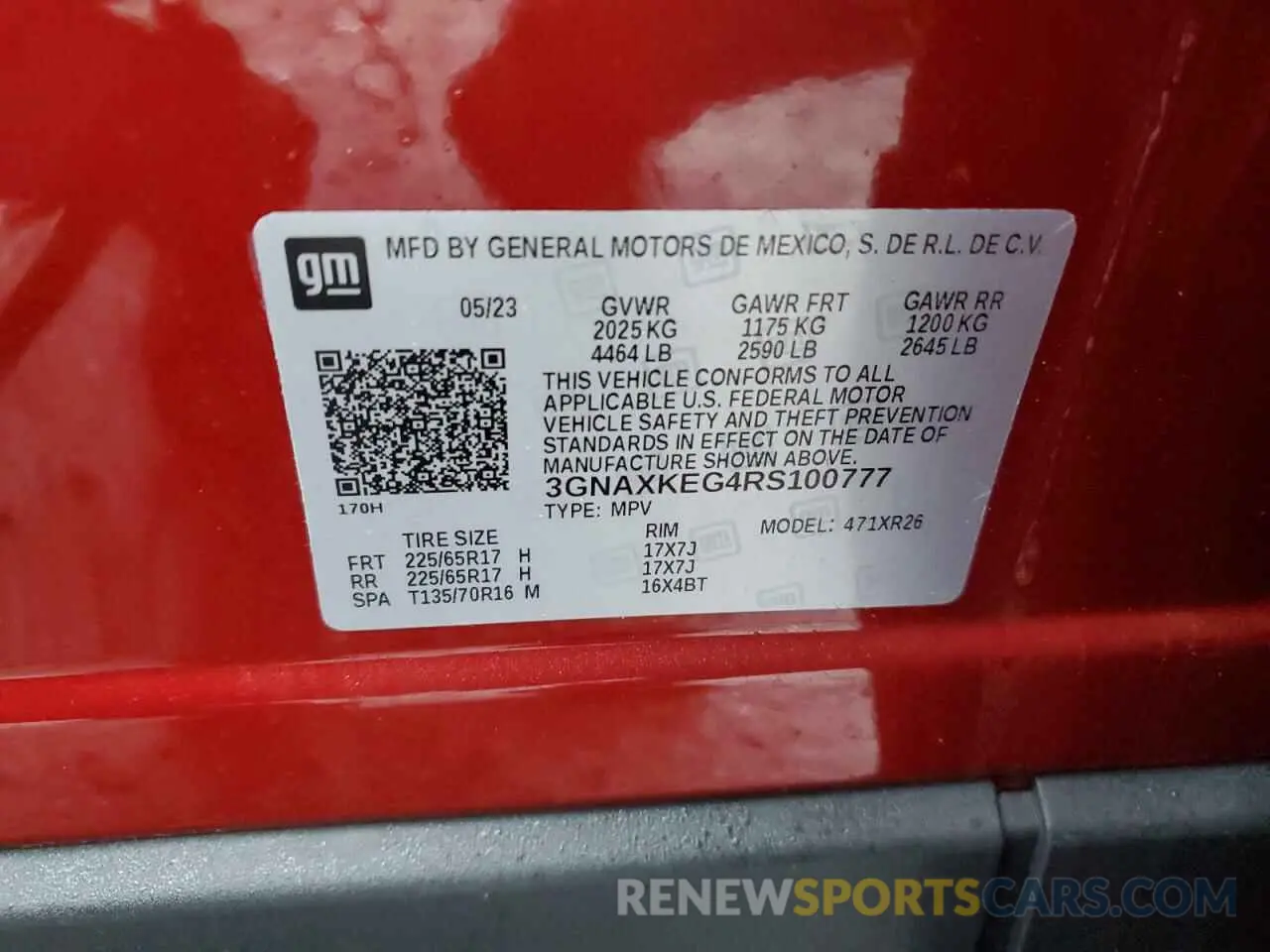 15 Photograph of a damaged car 3GNAXKEG4RS100777 CHEVROLET EQUINOX 2024