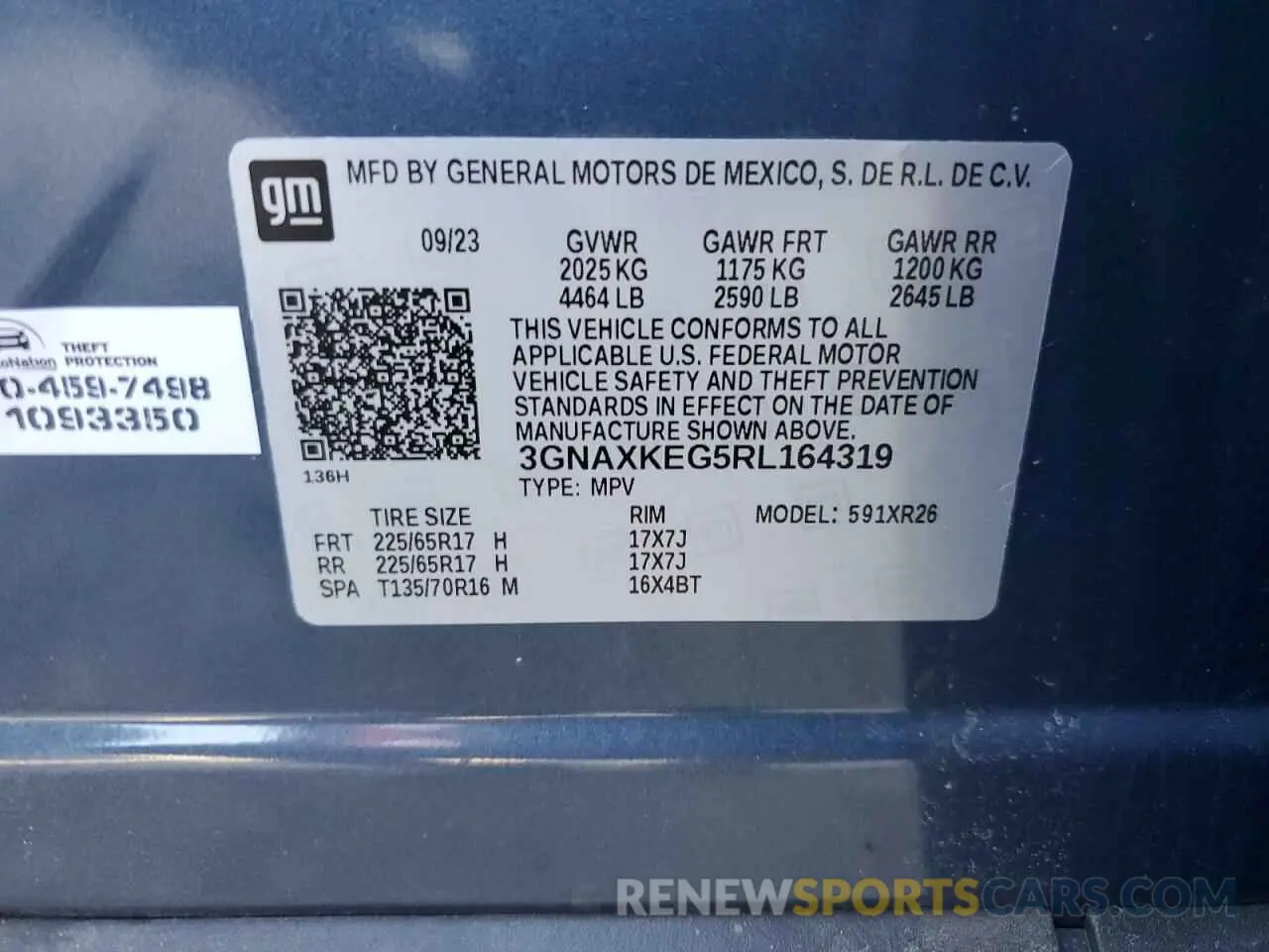 14 Photograph of a damaged car 3GNAXKEG5RL164319 CHEVROLET EQUINOX 2024