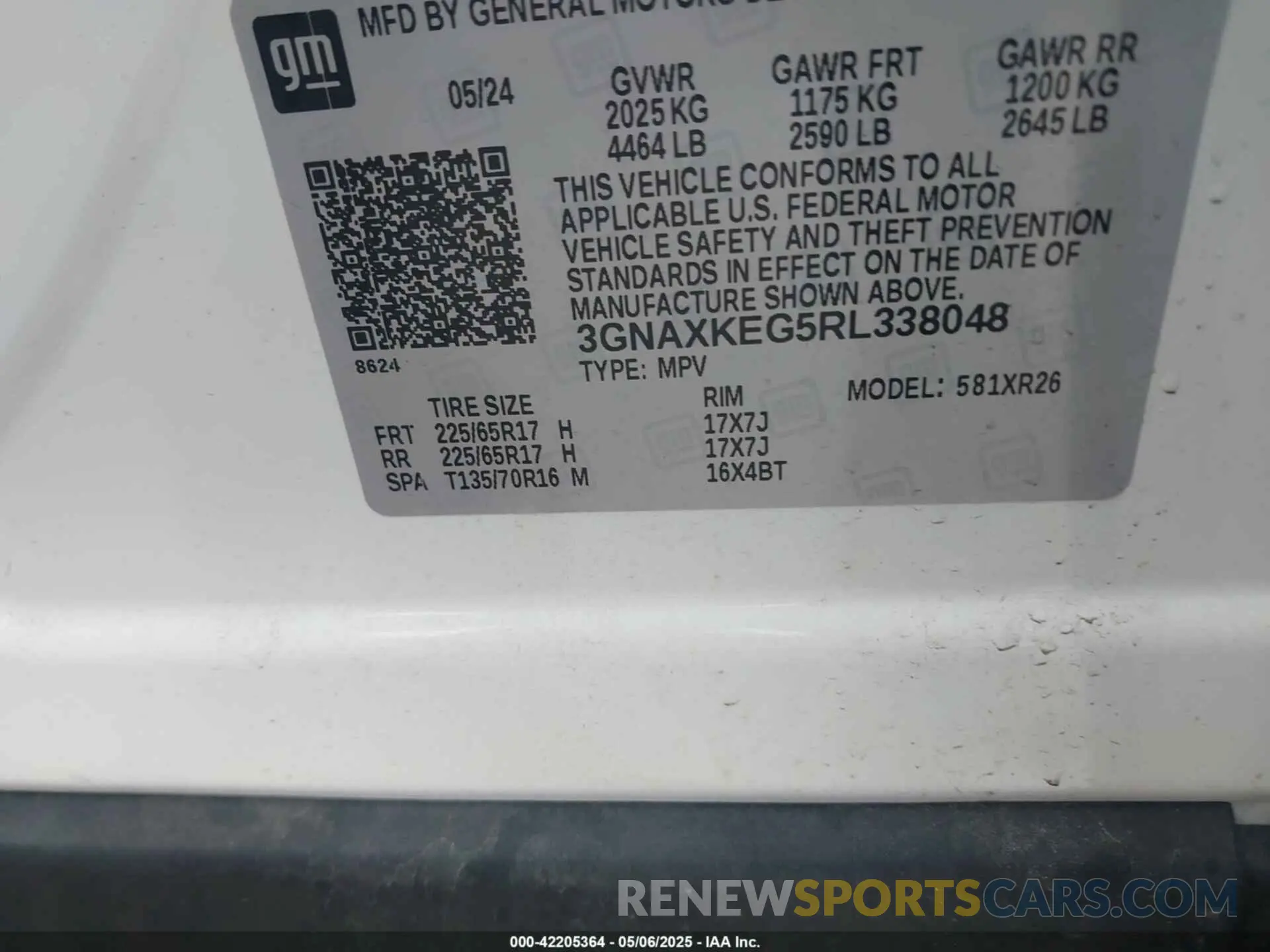 9 Photograph of a damaged car 3GNAXKEG5RL338048 CHEVROLET EQUINOX 2024