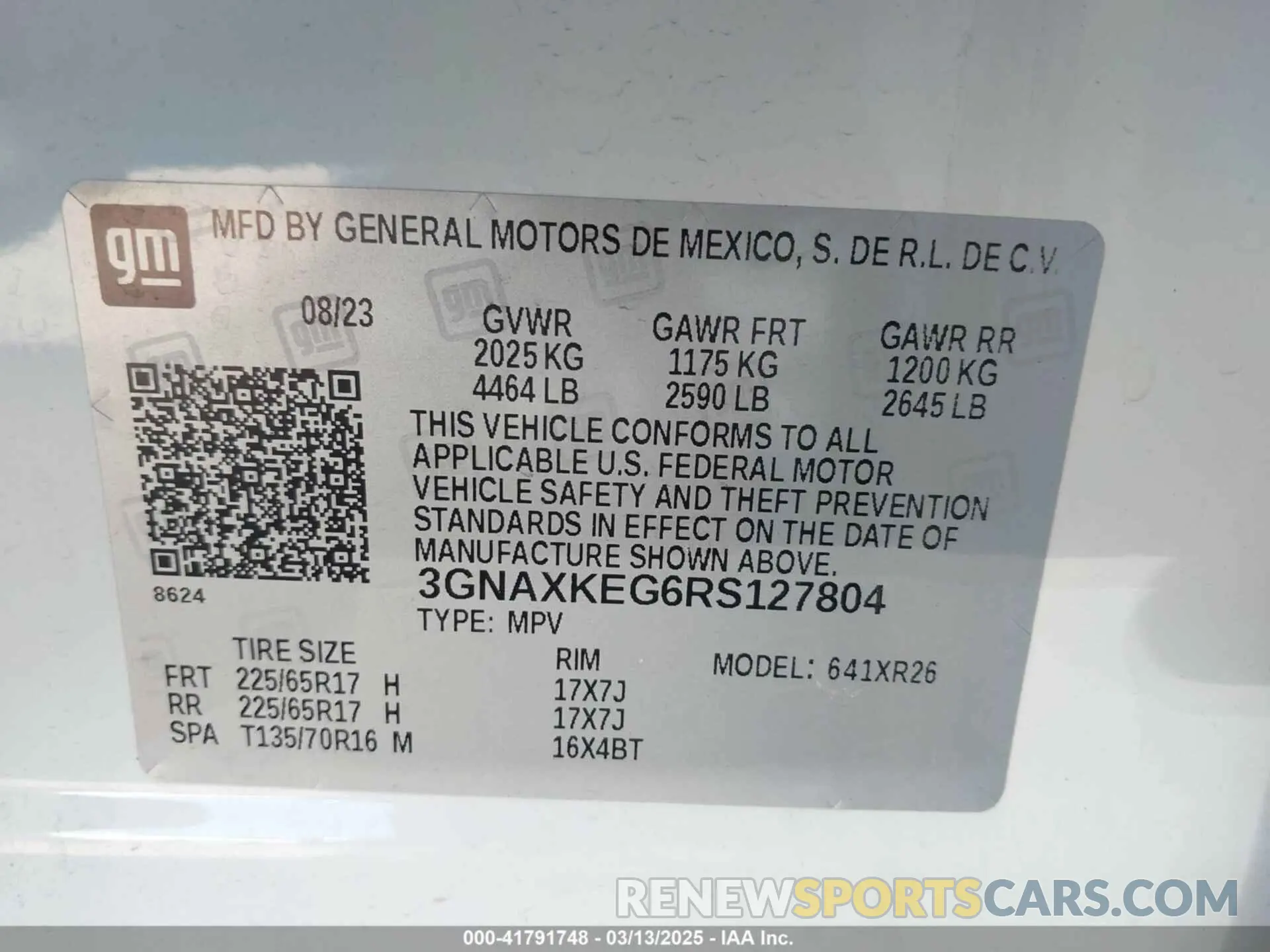 9 Photograph of a damaged car 3GNAXKEG6RS127804 CHEVROLET EQUINOX 2024