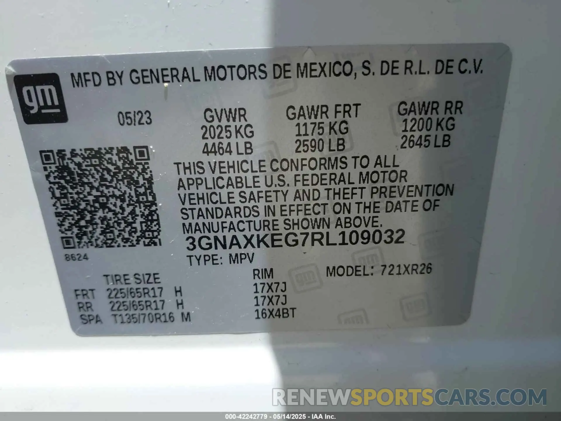 9 Photograph of a damaged car 3GNAXKEG7RL109032 CHEVROLET EQUINOX 2024