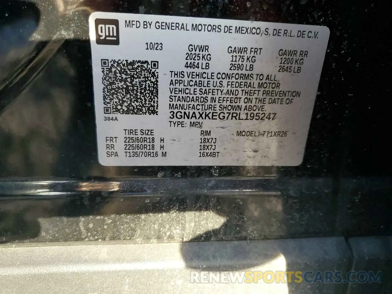 12 Photograph of a damaged car 3GNAXKEG7RL195247 CHEVROLET EQUINOX 2024