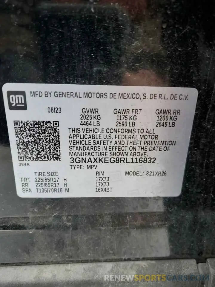 13 Photograph of a damaged car 3GNAXKEG8RL116832 CHEVROLET EQUINOX 2024