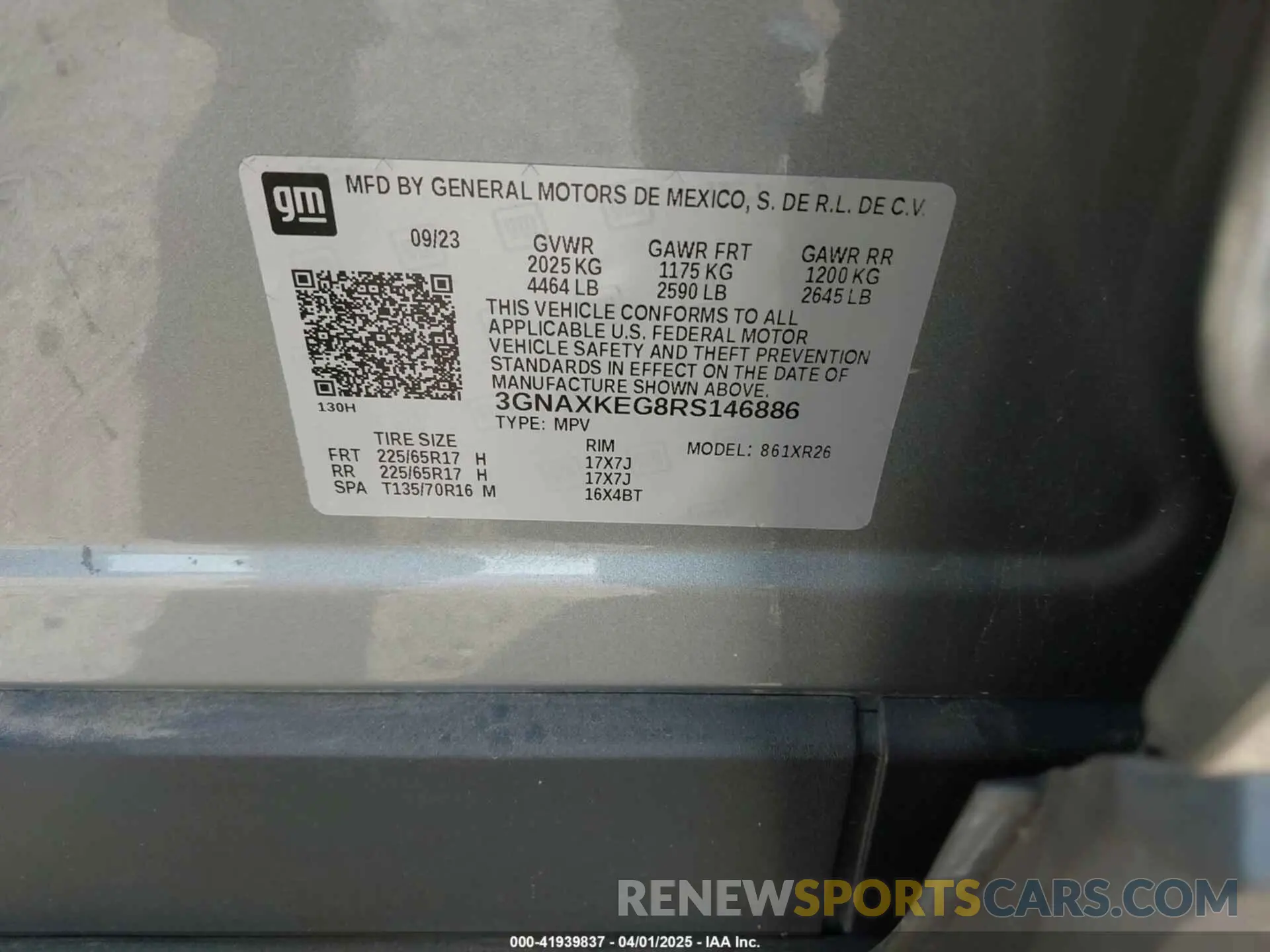 9 Photograph of a damaged car 3GNAXKEG8RS146886 CHEVROLET EQUINOX 2024