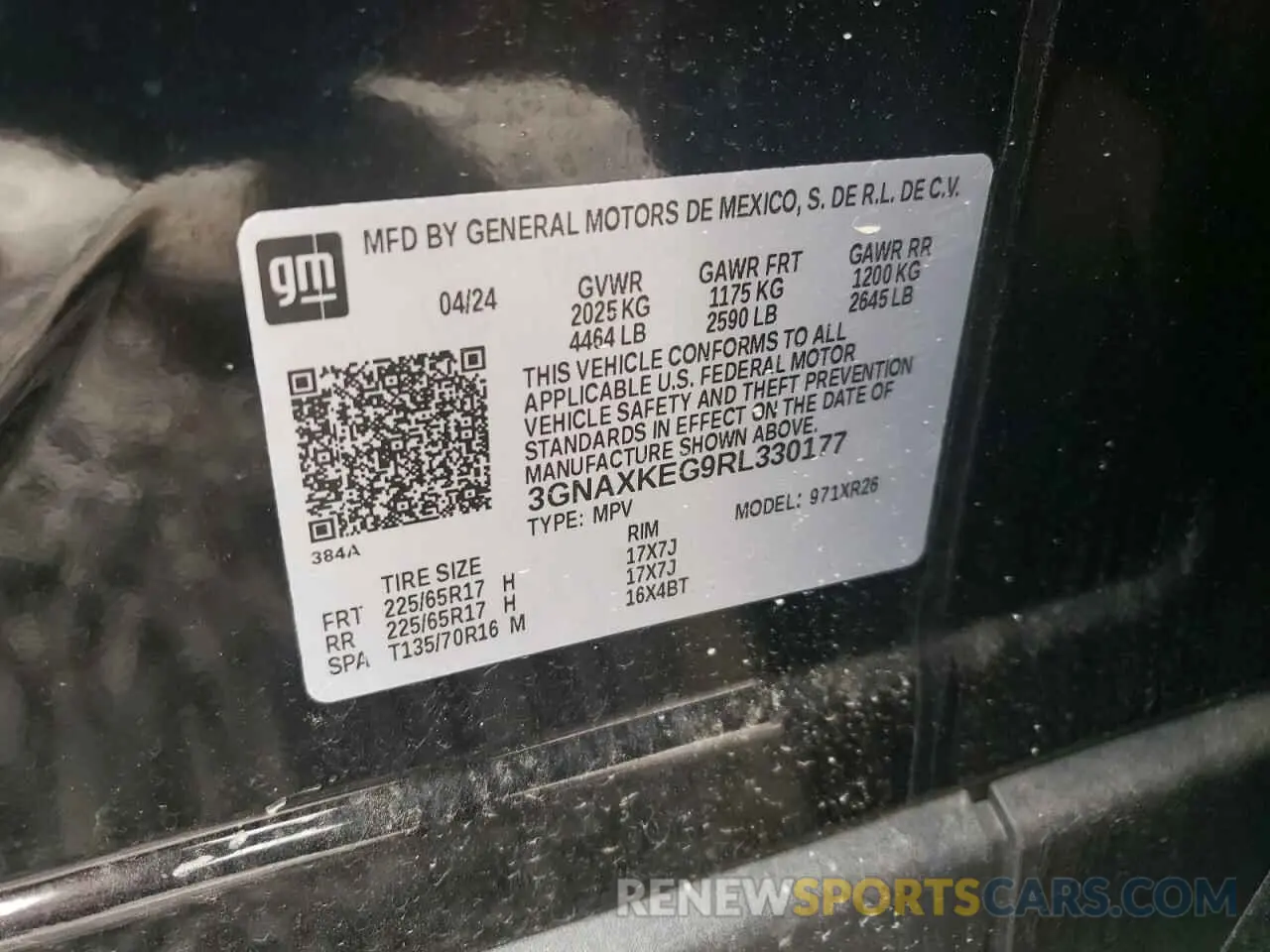 14 Photograph of a damaged car 3GNAXKEG9RL330177 CHEVROLET EQUINOX 2024