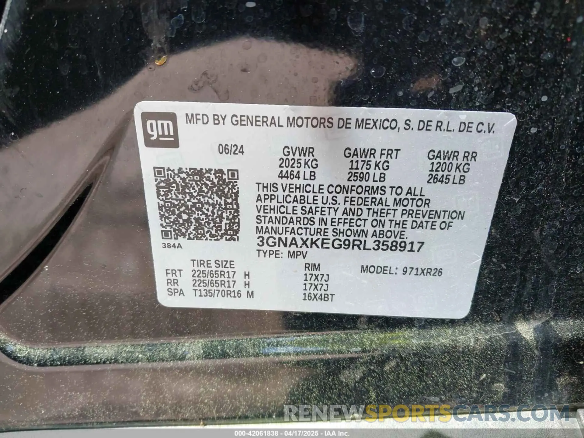 9 Photograph of a damaged car 3GNAXKEG9RL358917 CHEVROLET EQUINOX 2024