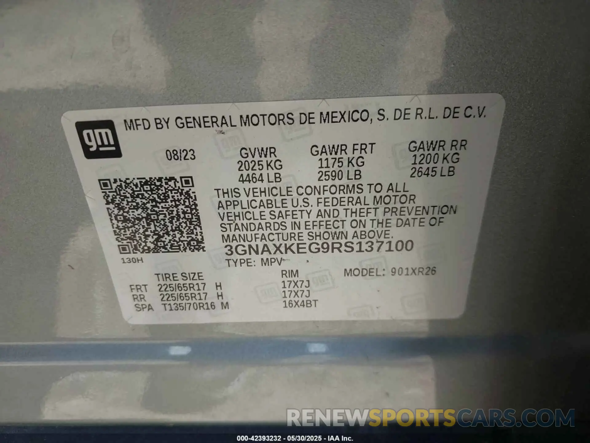 9 Photograph of a damaged car 3GNAXKEG9RS137100 CHEVROLET EQUINOX 2024