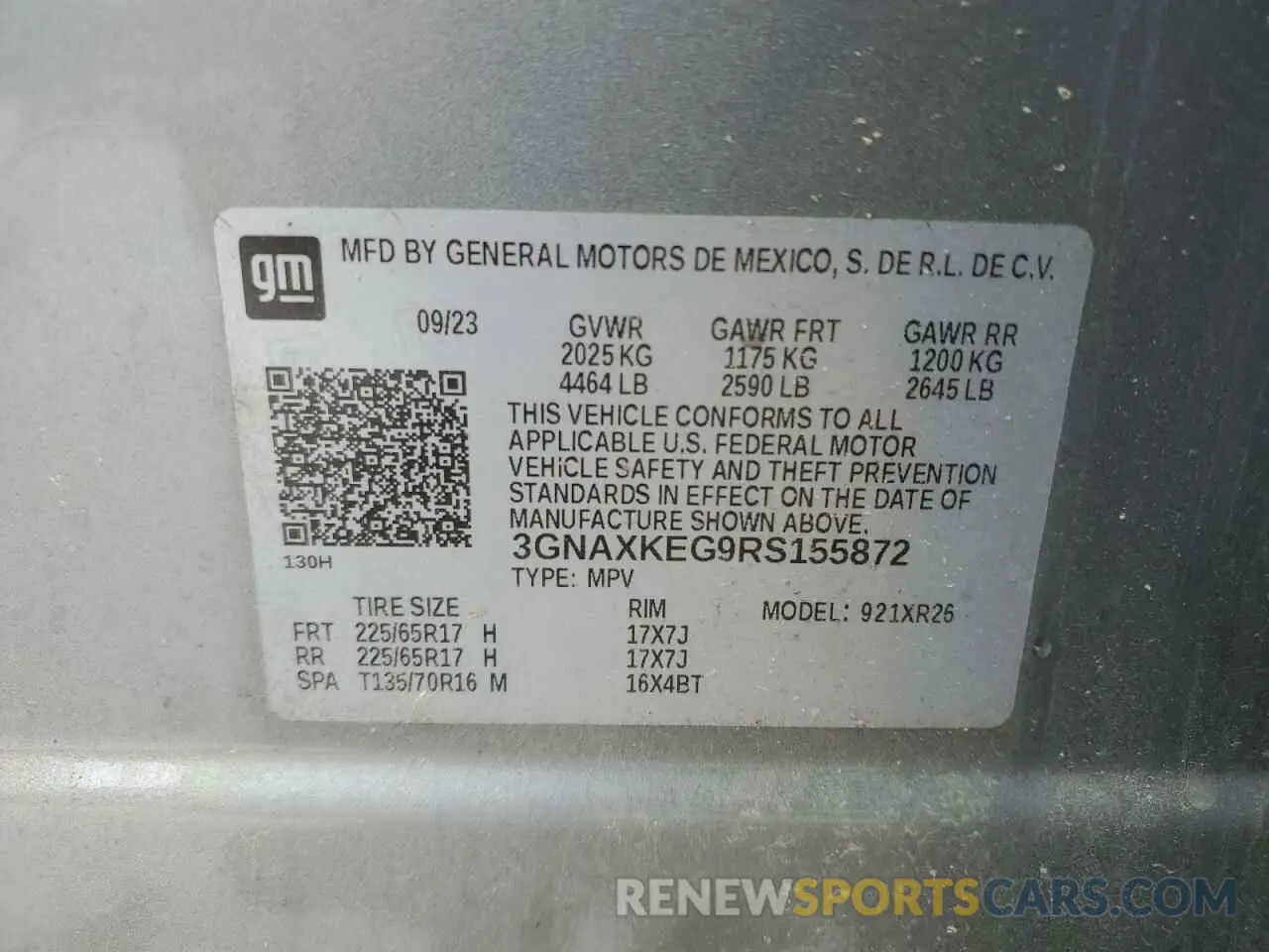13 Photograph of a damaged car 3GNAXKEG9RS155872 CHEVROLET EQUINOX 2024