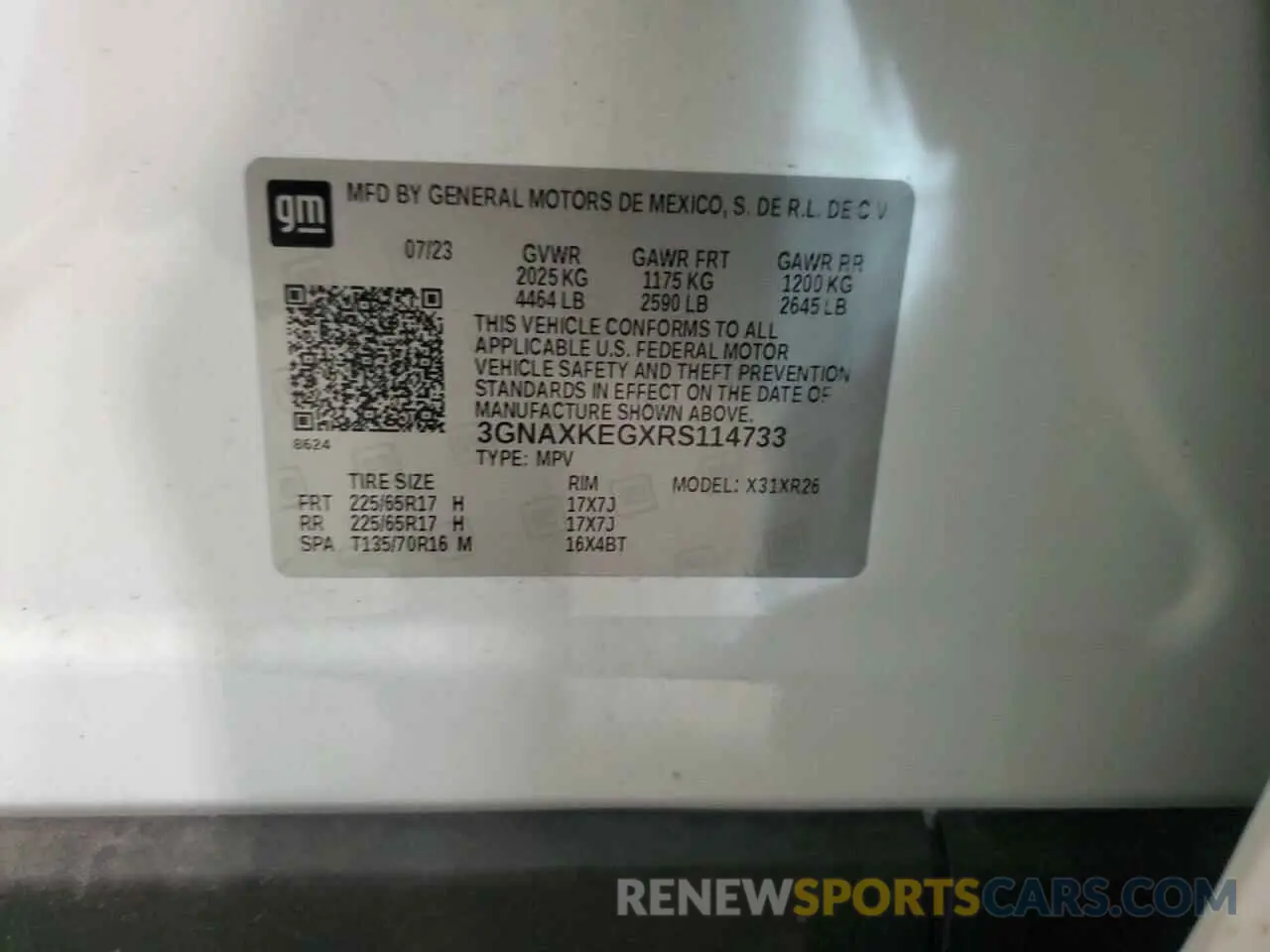 14 Photograph of a damaged car 3GNAXKEGXRS114733 CHEVROLET EQUINOX 2024