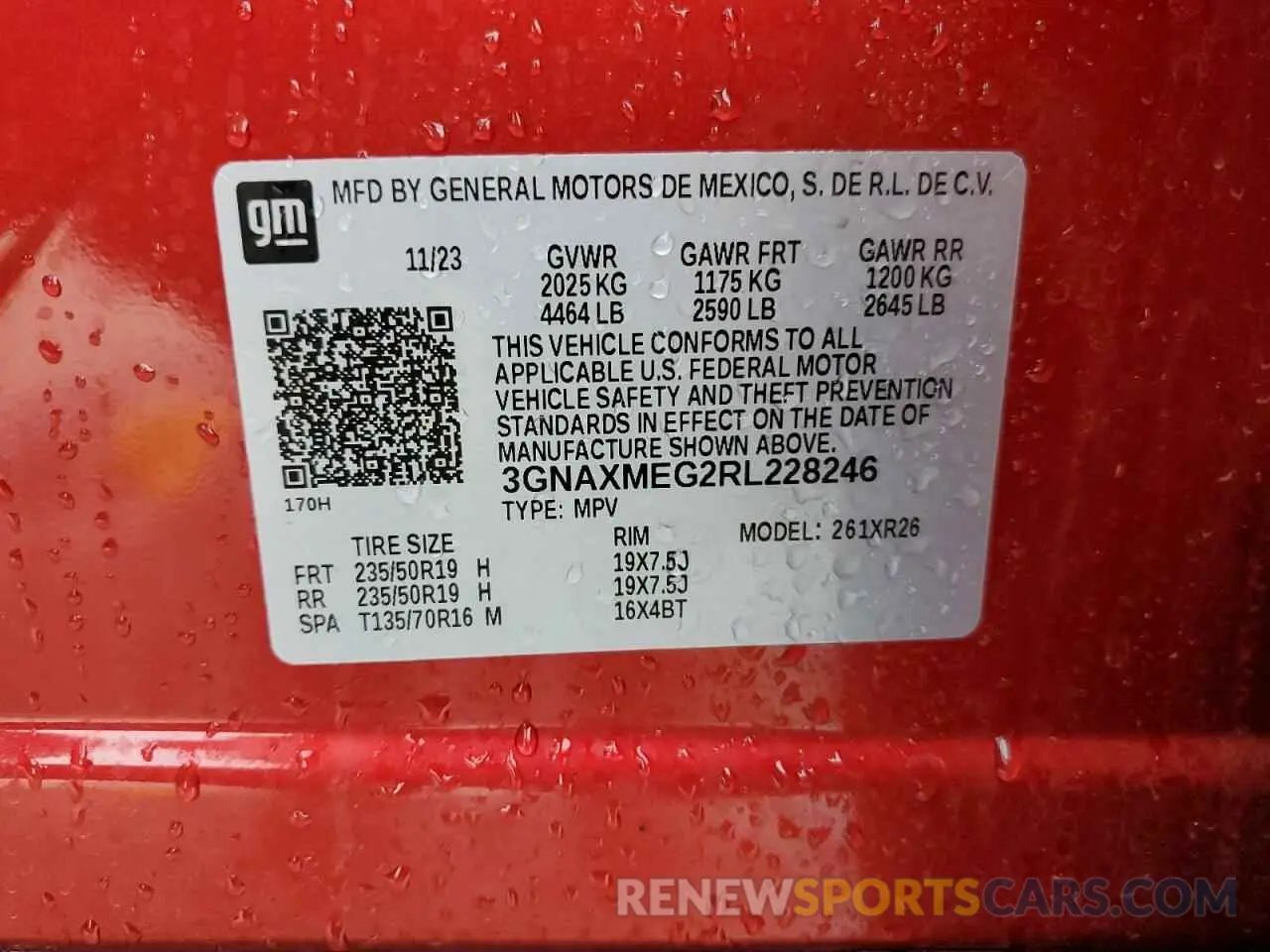 13 Photograph of a damaged car 3GNAXMEG2RL228246 CHEVROLET EQUINOX 2024