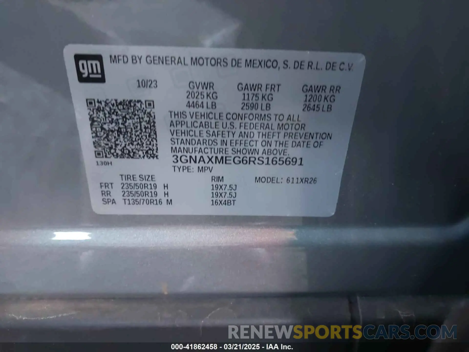 9 Photograph of a damaged car 3GNAXMEG6RS165691 CHEVROLET EQUINOX 2024