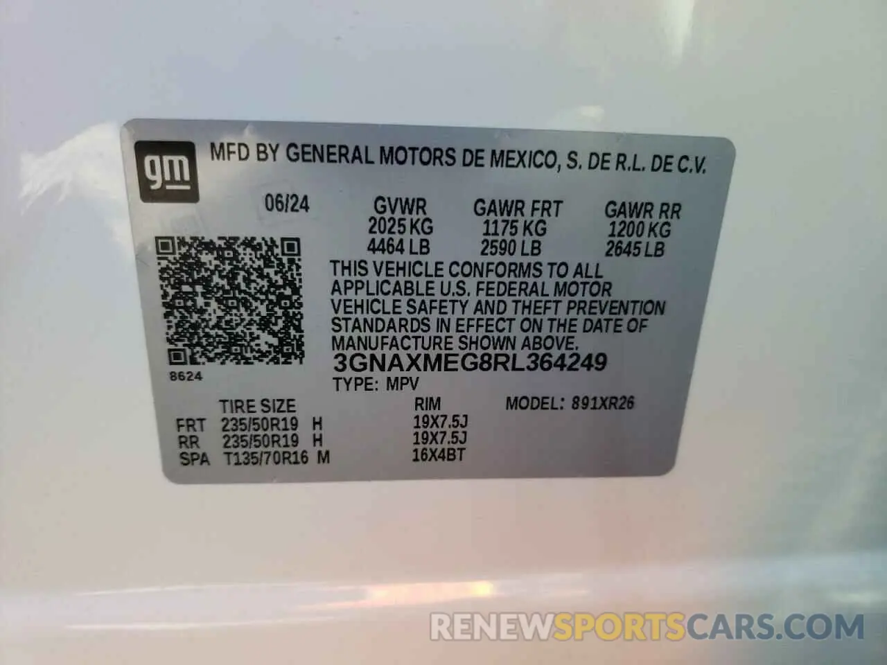 14 Photograph of a damaged car 3GNAXMEG8RL364249 CHEVROLET EQUINOX 2024
