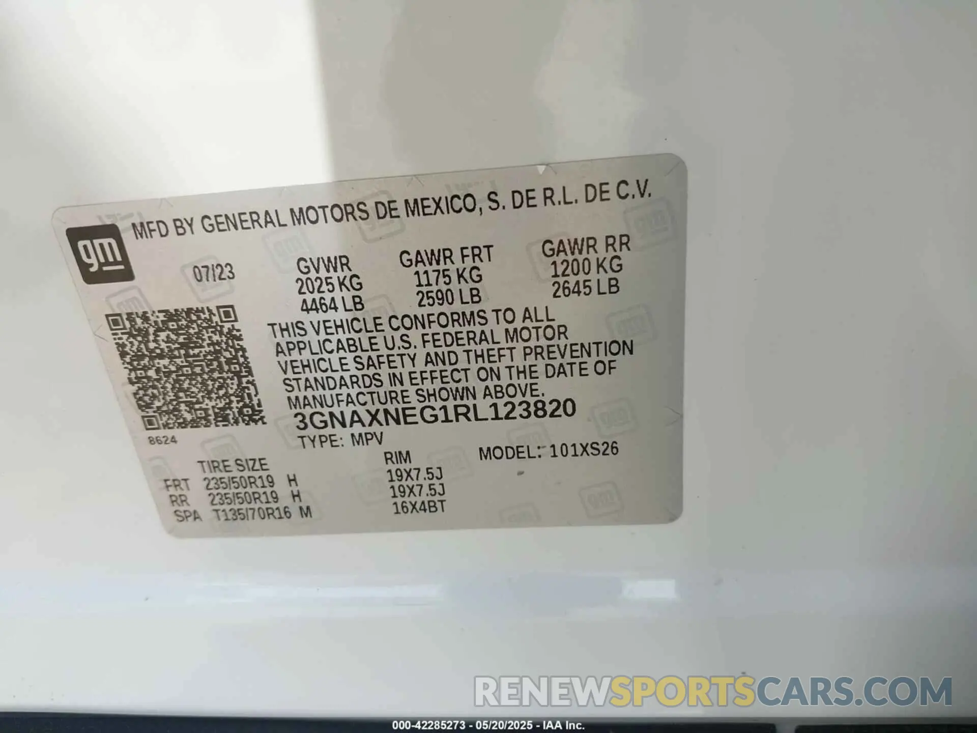 9 Photograph of a damaged car 3GNAXNEG1RL123820 CHEVROLET EQUINOX 2024