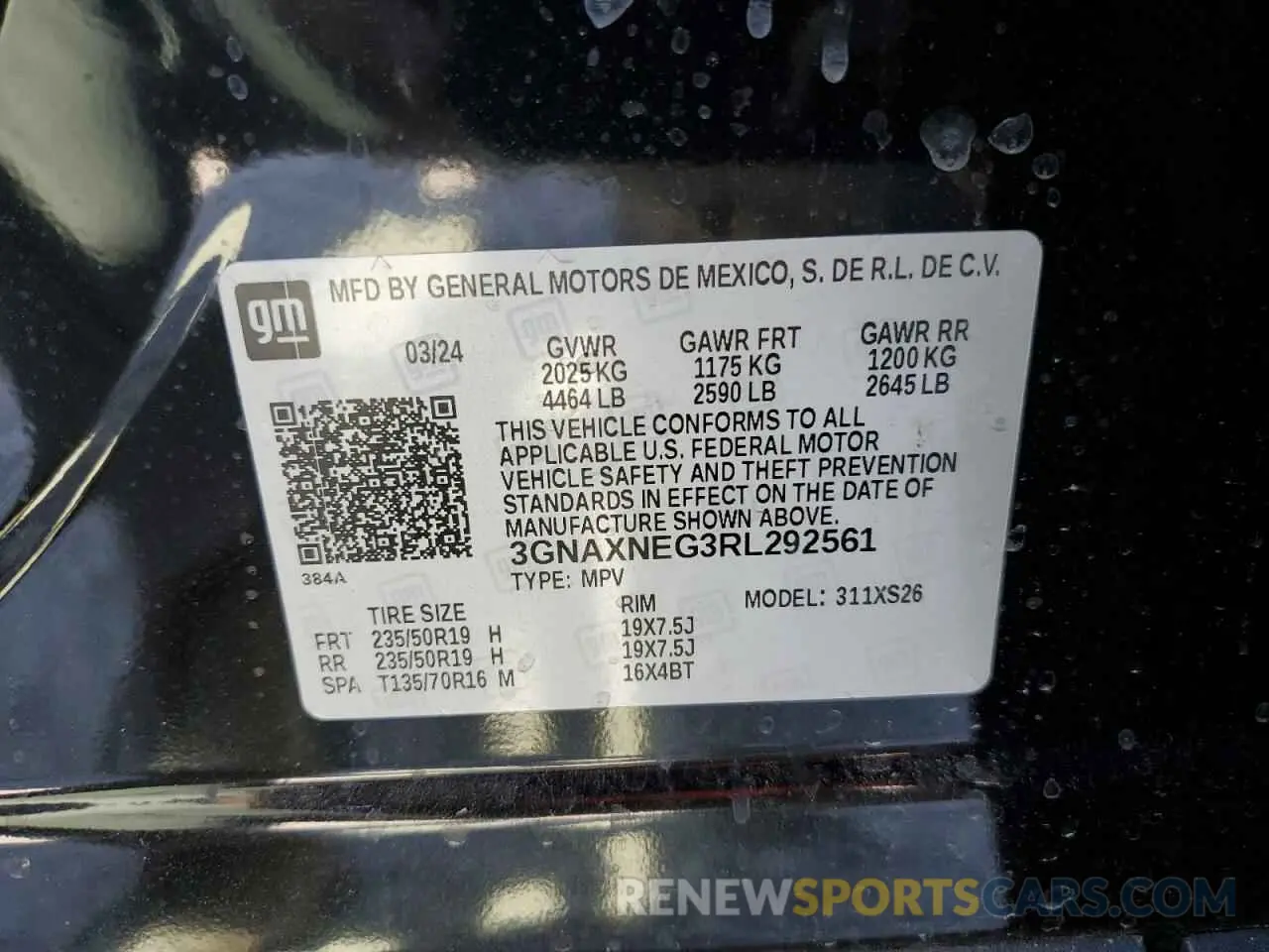 14 Photograph of a damaged car 3GNAXNEG3RL292561 CHEVROLET EQUINOX 2024