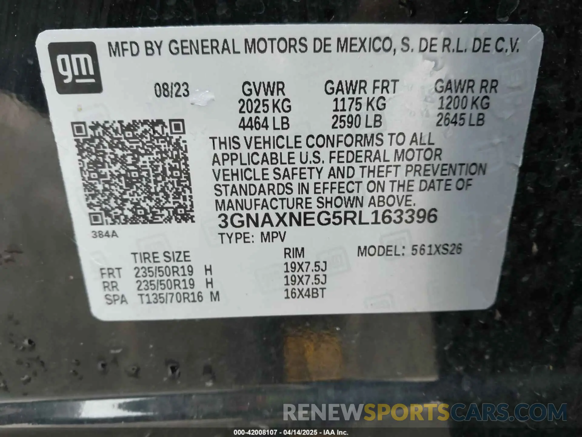 9 Photograph of a damaged car 3GNAXNEG5RL163396 CHEVROLET EQUINOX 2024