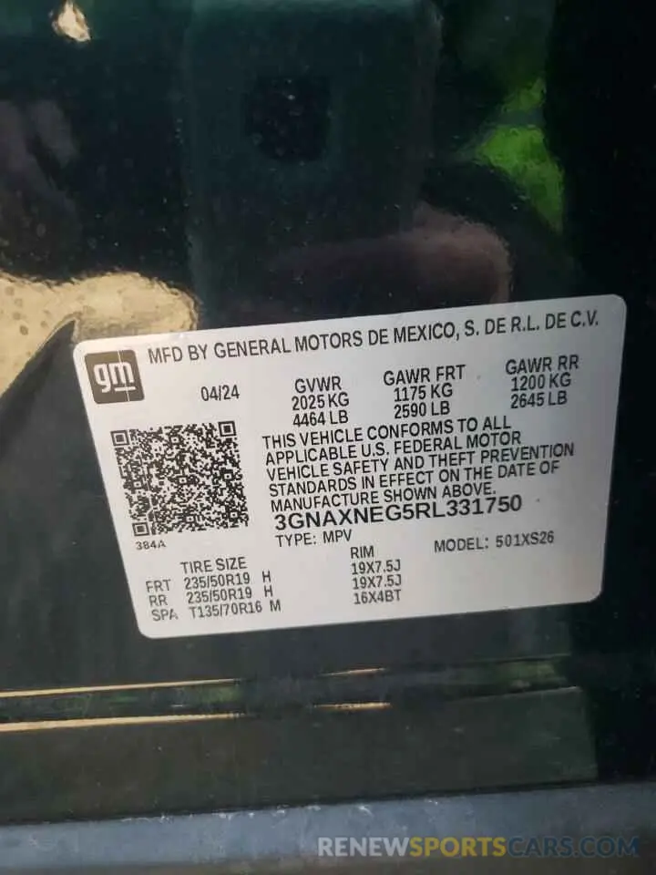14 Photograph of a damaged car 3GNAXNEG5RL331750 CHEVROLET EQUINOX 2024