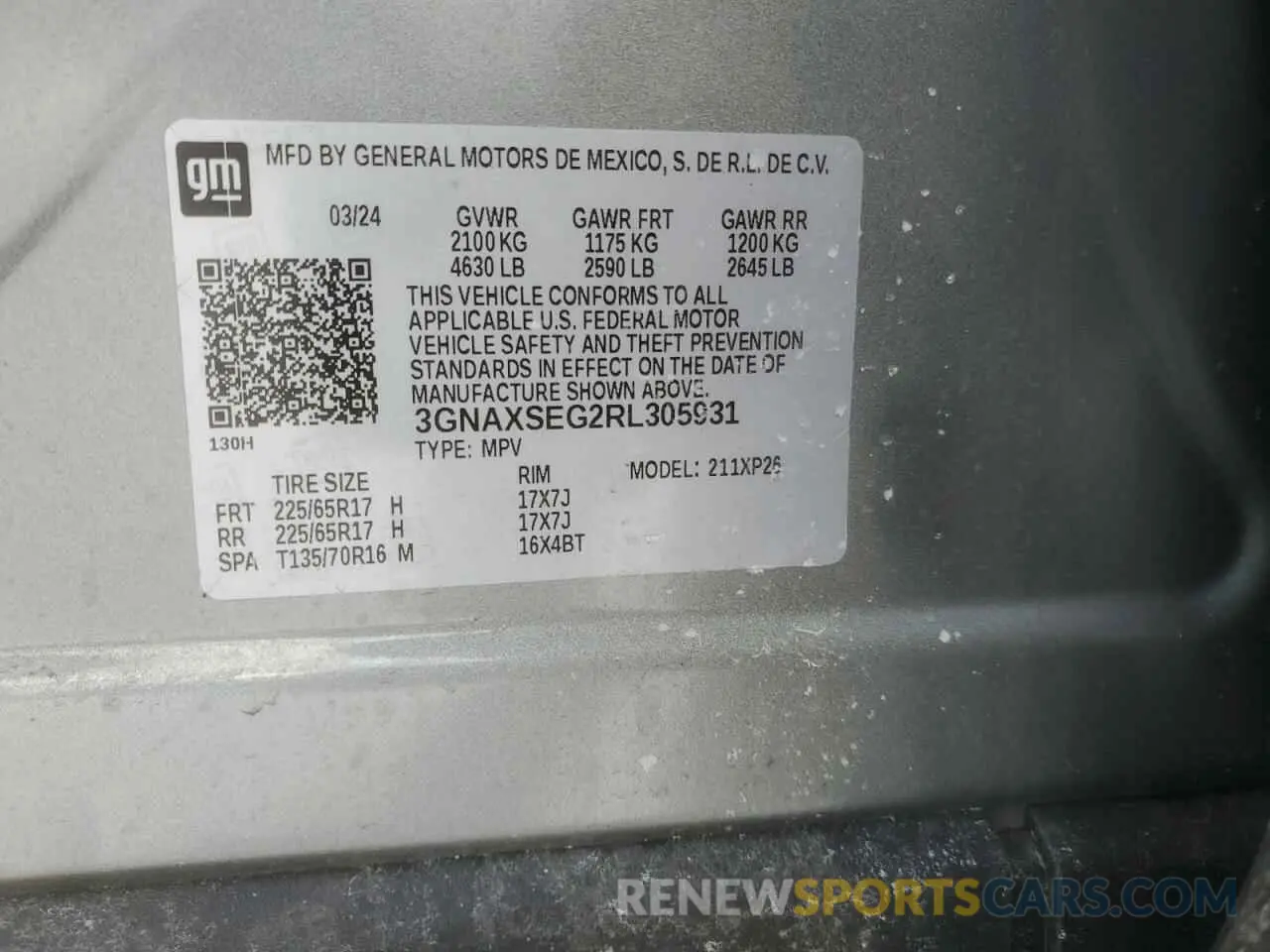 15 Photograph of a damaged car 3GNAXSEG2RL305931 CHEVROLET EQUINOX 2024