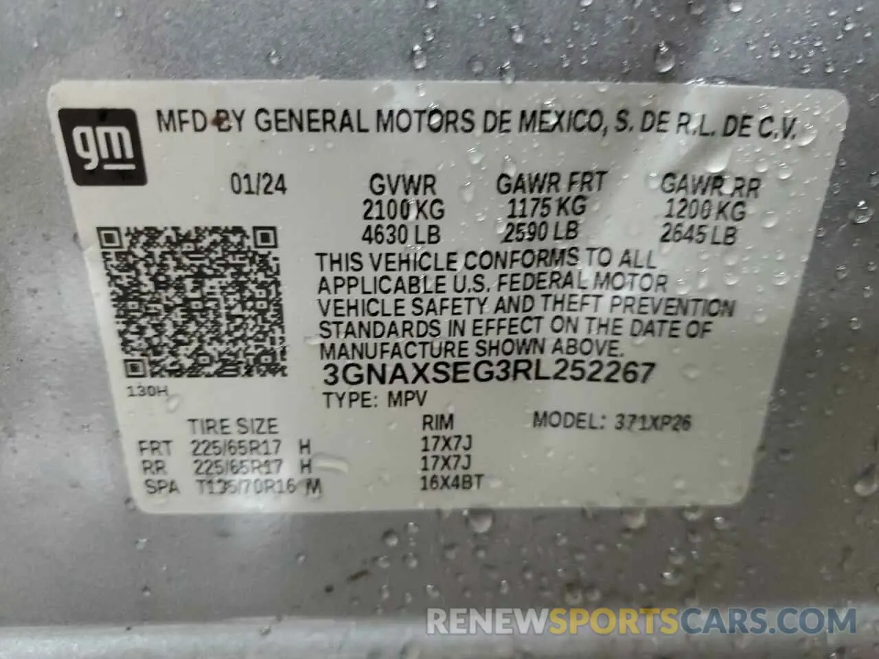 13 Photograph of a damaged car 3GNAXSEG3RL252267 CHEVROLET EQUINOX 2024