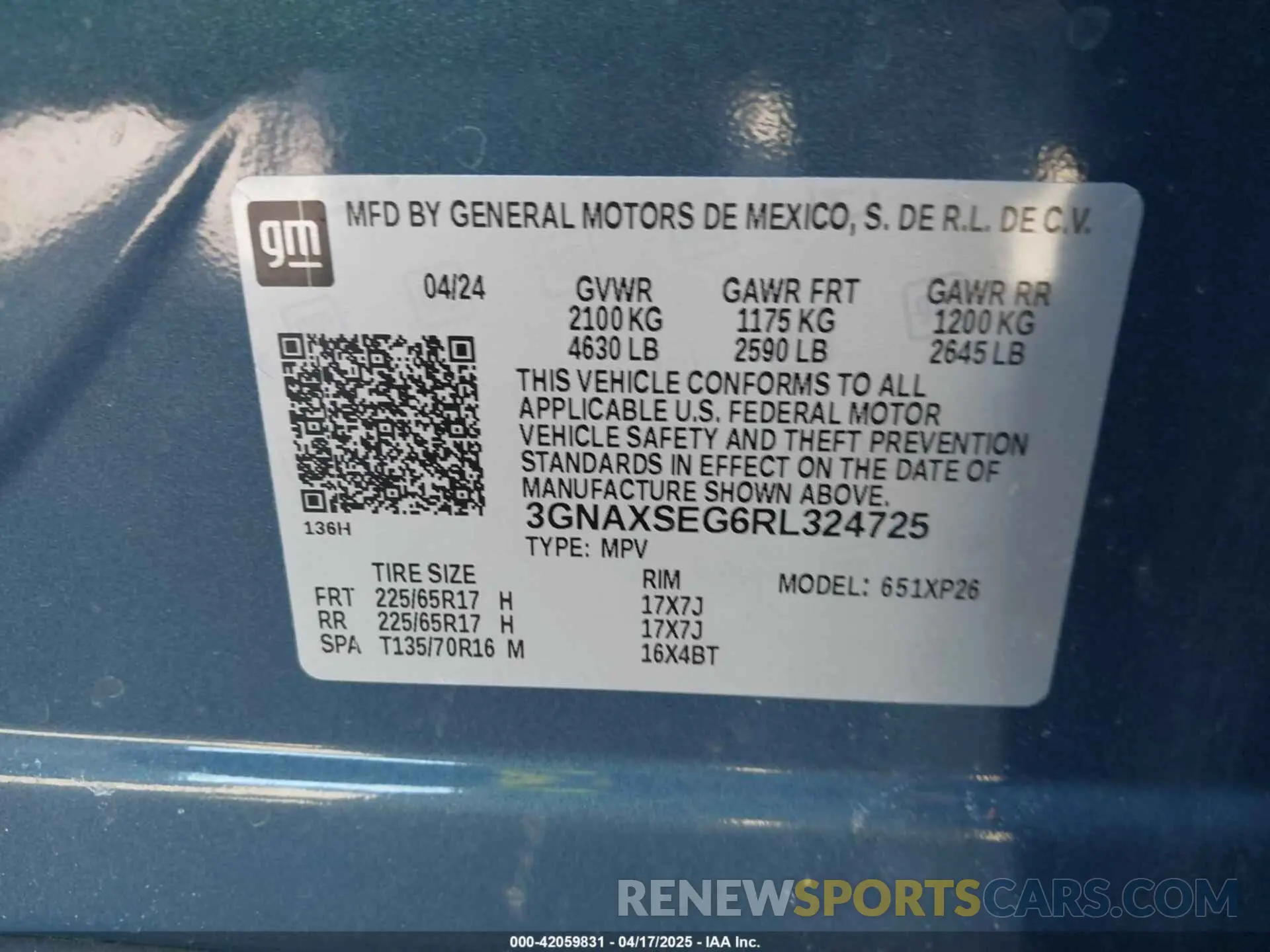 9 Photograph of a damaged car 3GNAXSEG6RL324725 CHEVROLET EQUINOX 2024