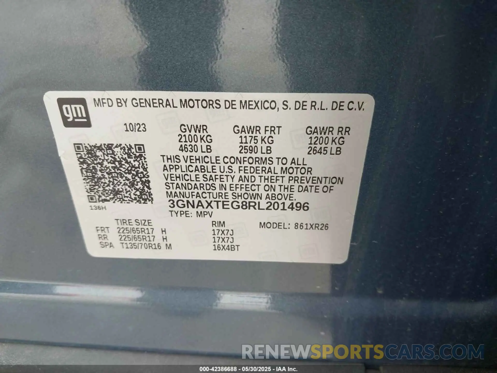 9 Photograph of a damaged car 3GNAXTEG8RL201496 CHEVROLET EQUINOX 2024
