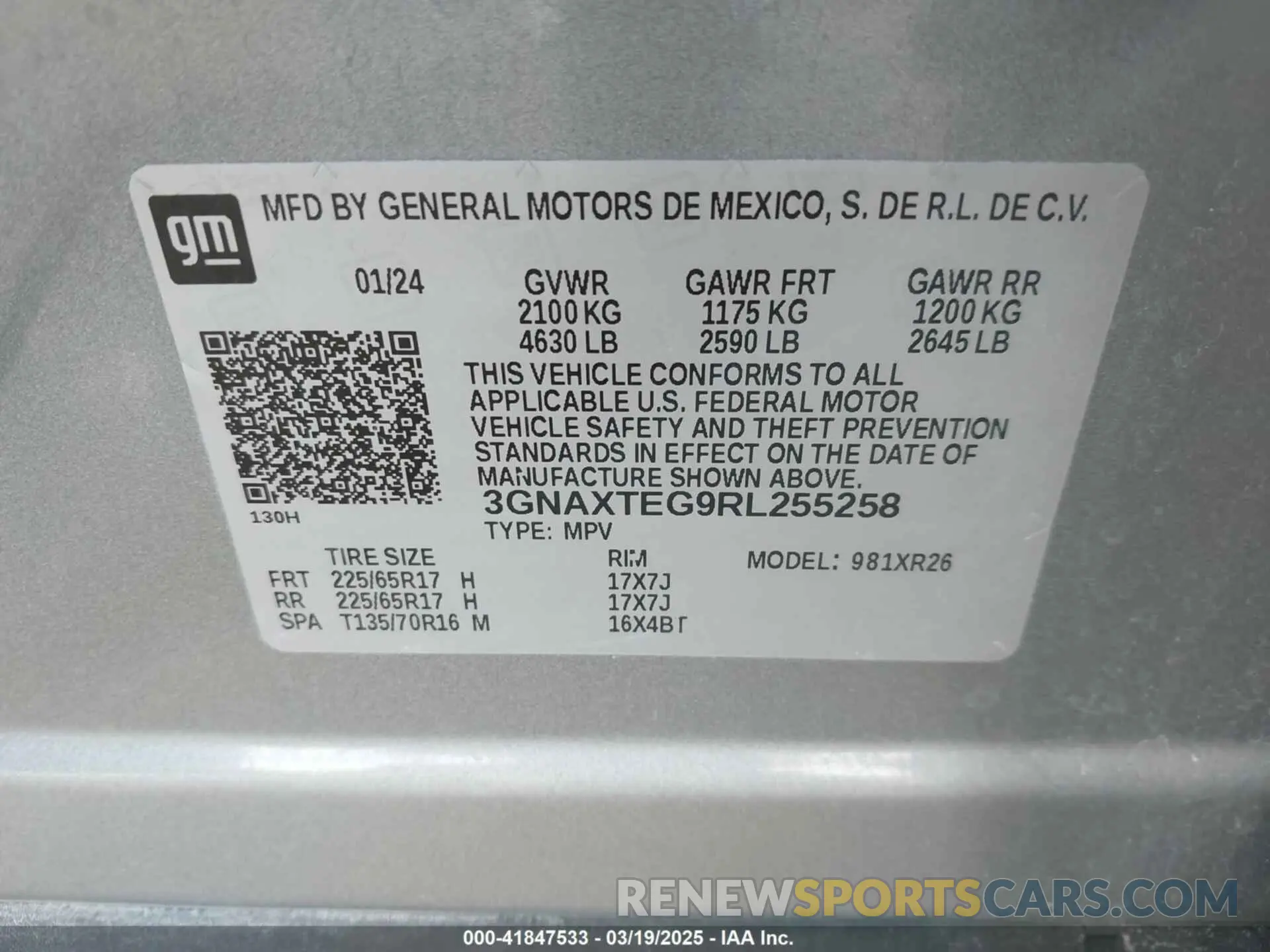 9 Photograph of a damaged car 3GNAXTEG9RL255258 CHEVROLET EQUINOX 2024