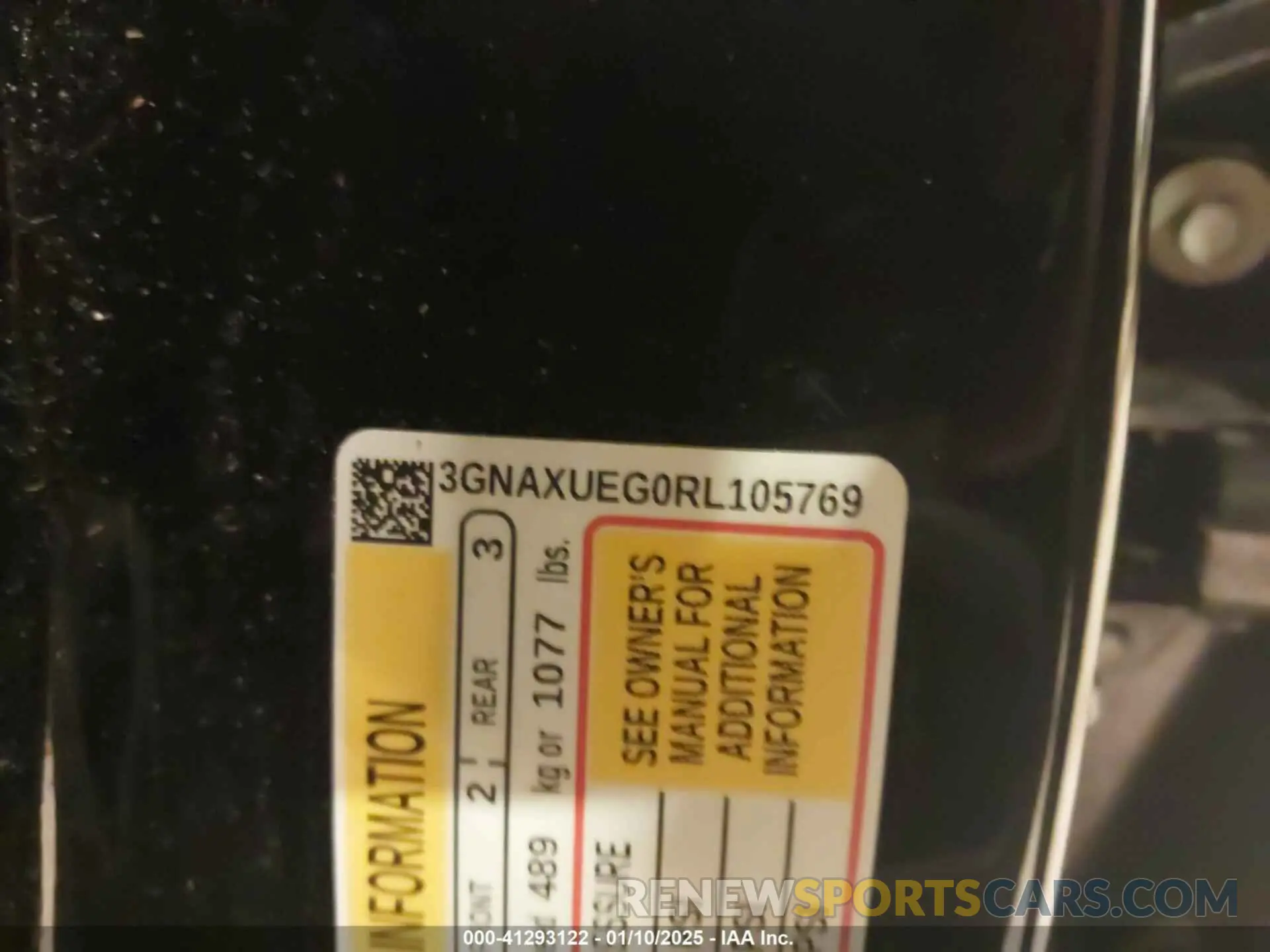 9 Photograph of a damaged car 3GNAXUEG0RL105769 CHEVROLET EQUINOX 2024