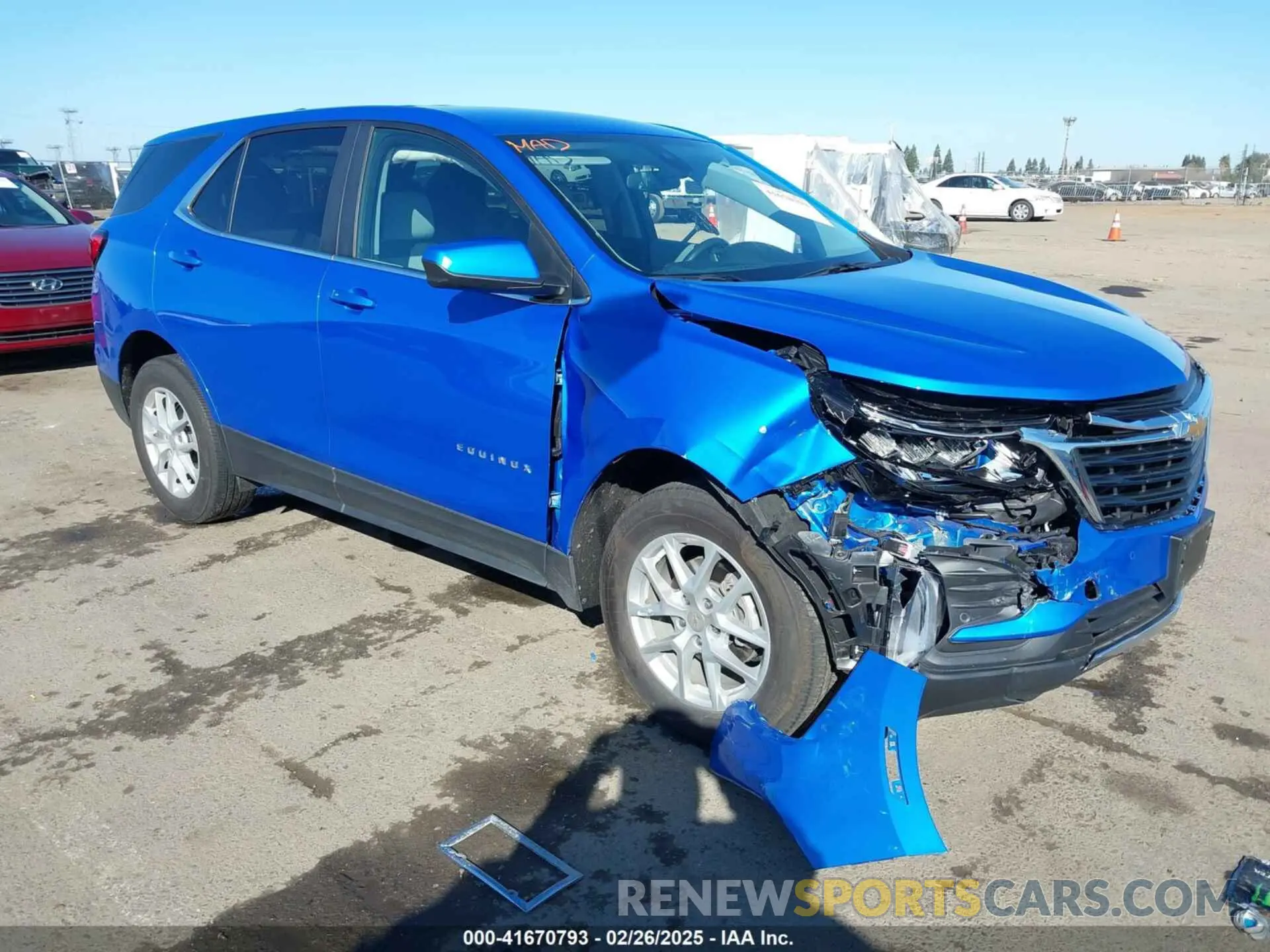 1 Photograph of a damaged car 3GNAXUEG0RL152090 CHEVROLET EQUINOX 2024