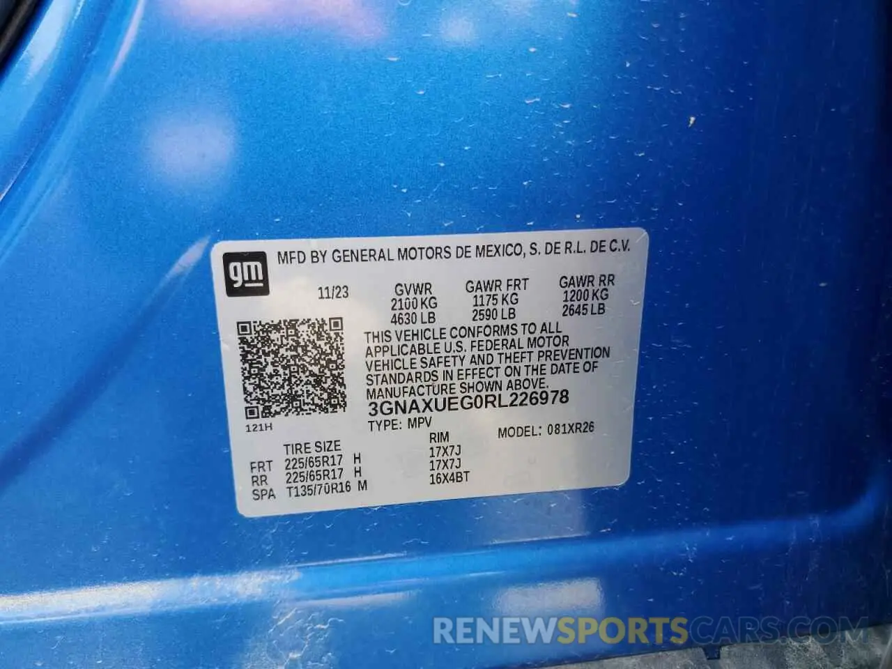 14 Photograph of a damaged car 3GNAXUEG0RL226978 CHEVROLET EQUINOX 2024
