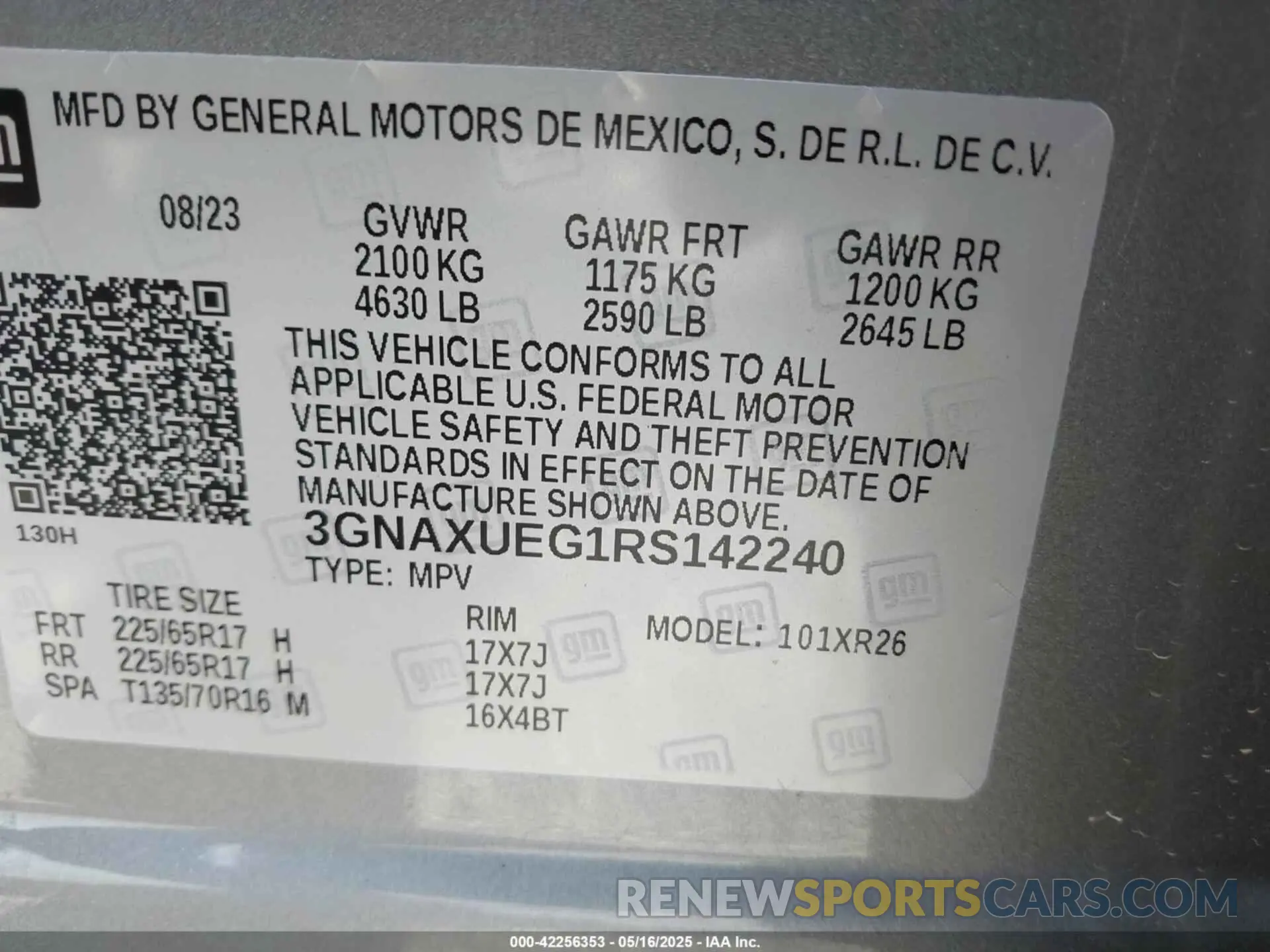 9 Photograph of a damaged car 3GNAXUEG1RS142240 CHEVROLET EQUINOX 2024